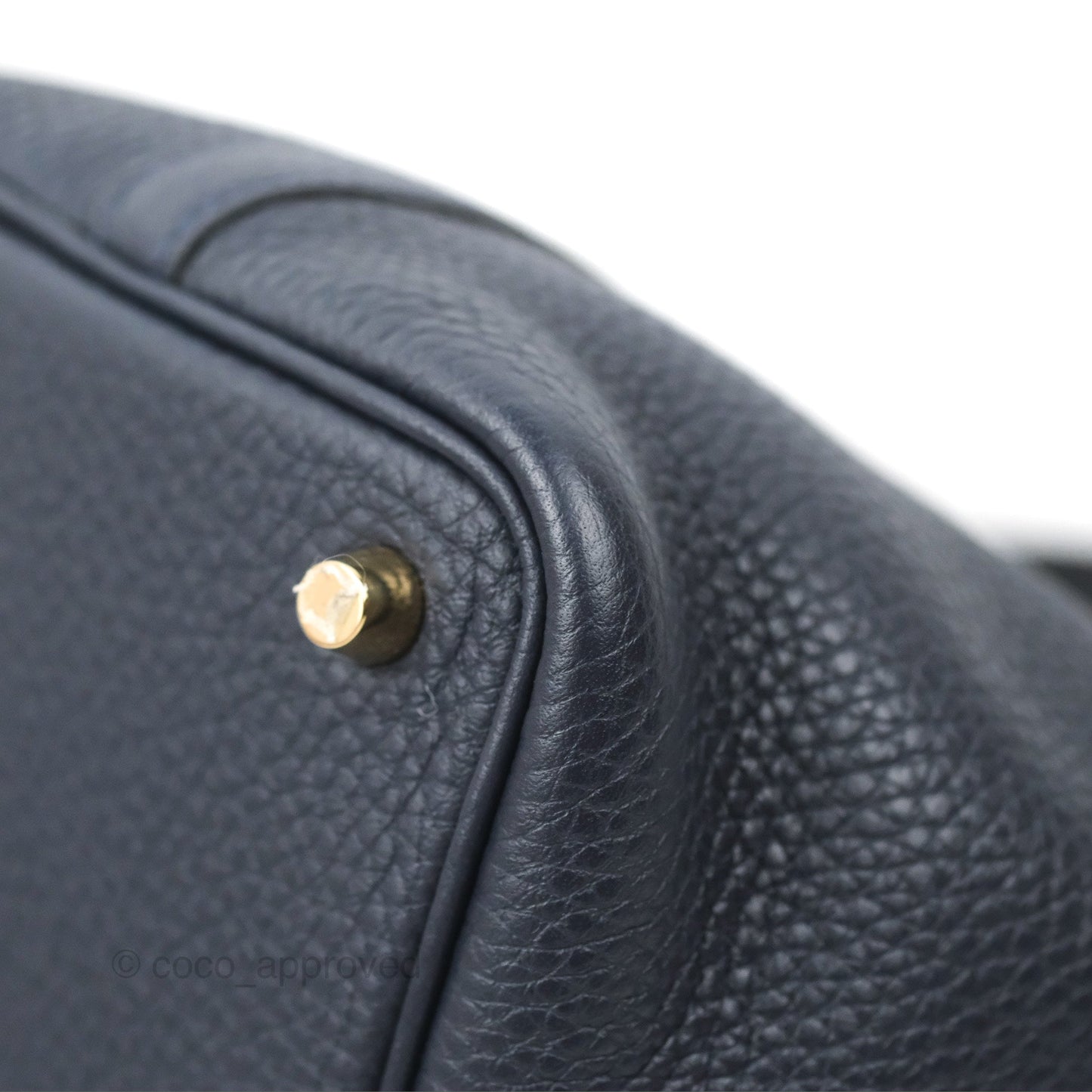 Hermès Picotin Lock 18  Touch Croc Handle Bleu Nuit 2Z Clemence Gold Hardware