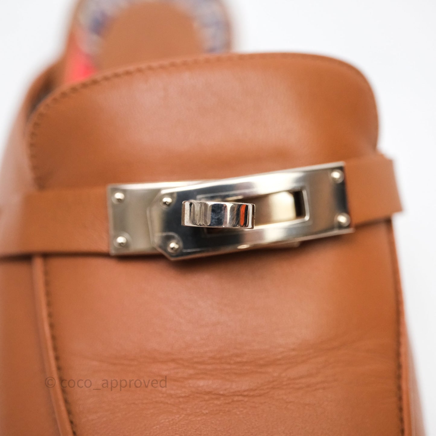 Hermès Oz Mules Calfskin Naturel Palladium Hardware Size 36