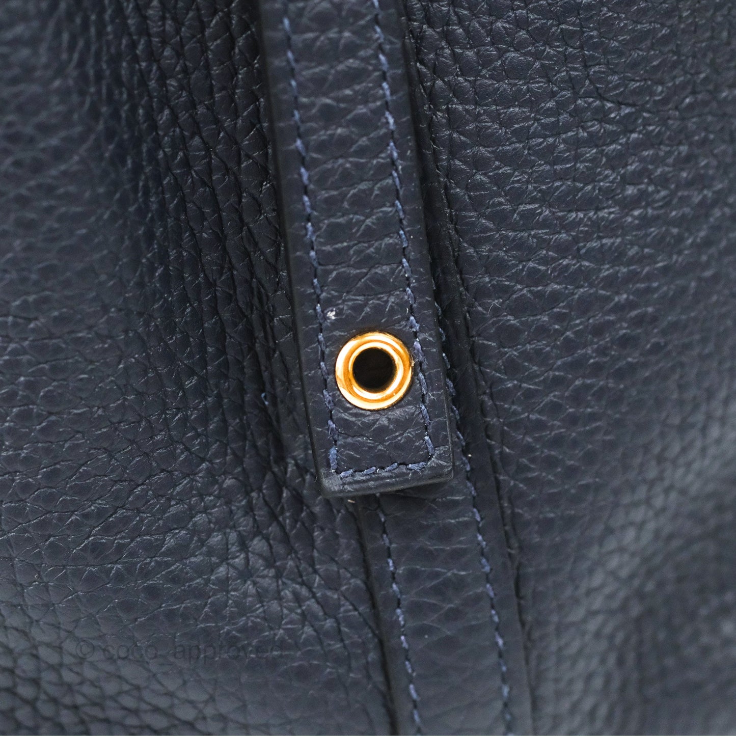 Hermès Picotin Lock 18  Touch Croc Handle Bleu Nuit 2Z Clemence Gold Hardware
