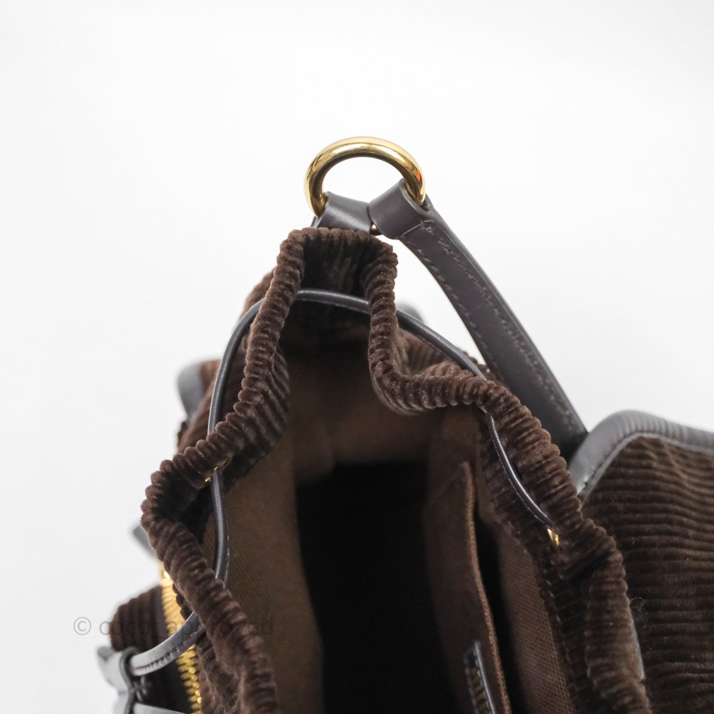 Miu Miu Corduroy Backpack Ebony