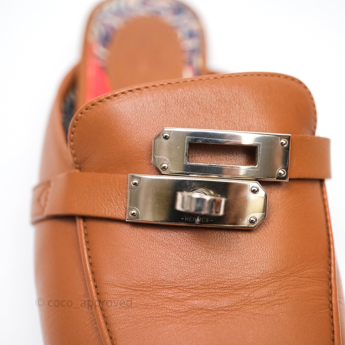 Hermès Oz Mules Calfskin Naturel Palladium Hardware Size 36