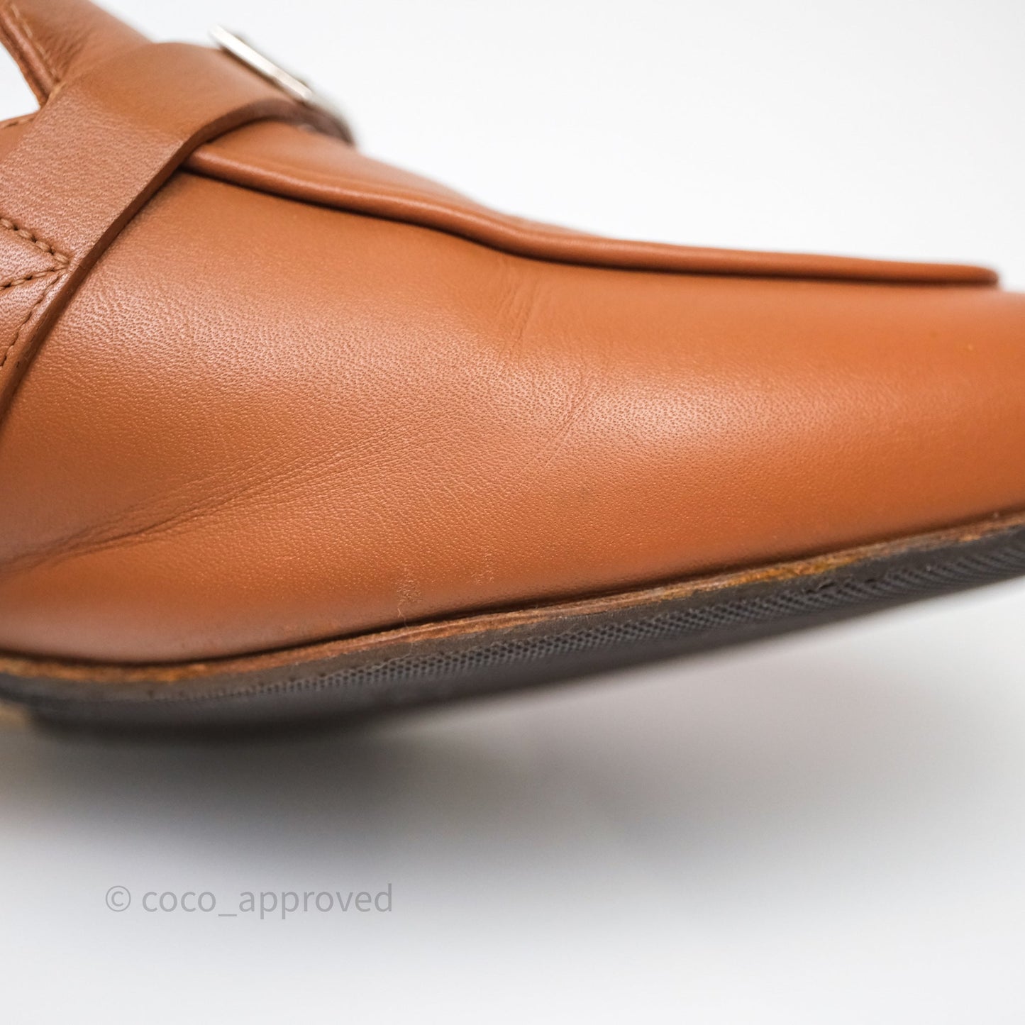 Hermès Oz Mules Calfskin Naturel Palladium Hardware Size 36