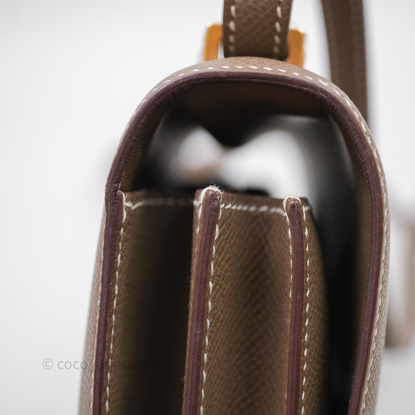 Hermès Constance Mini 18cm Etoupe Epsom Gold Hardware