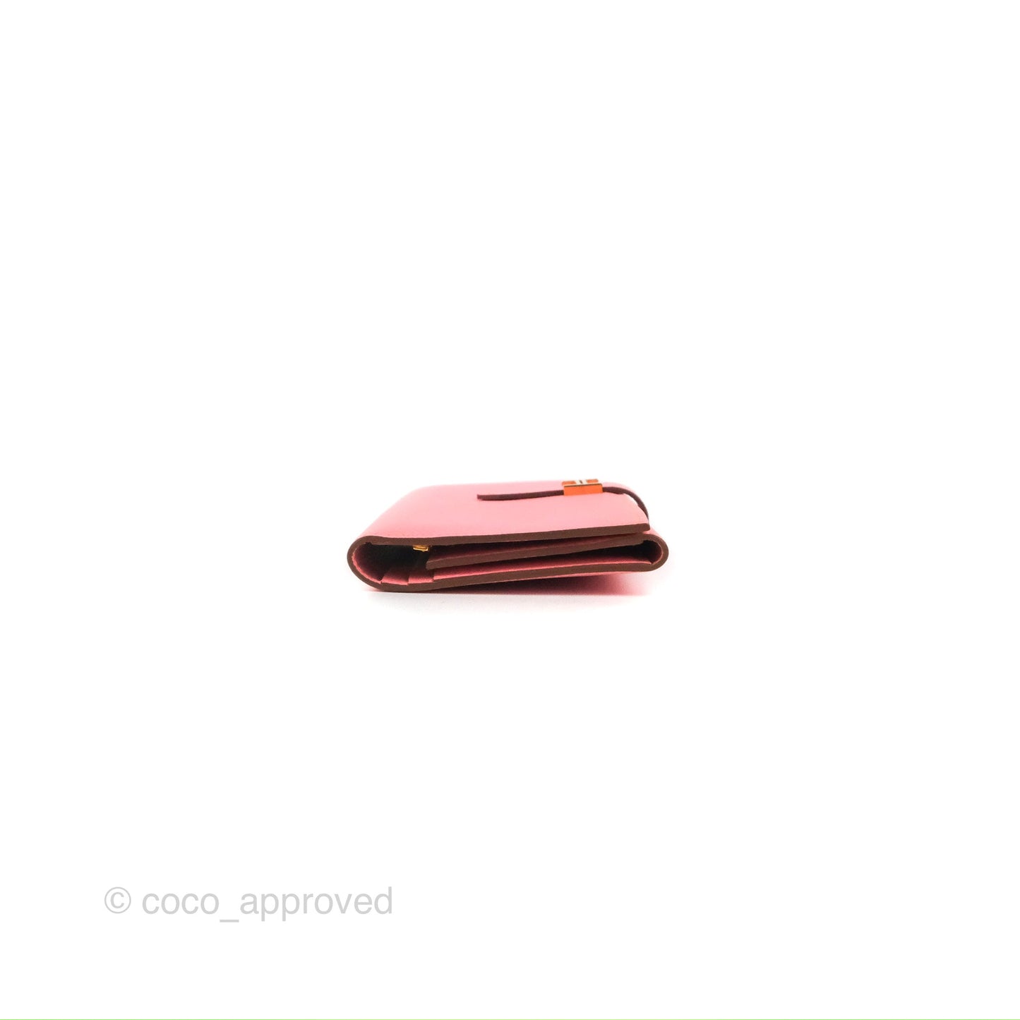 Hermès Bearn Soufflet Wallet Epsom Pink Gold Hardware
