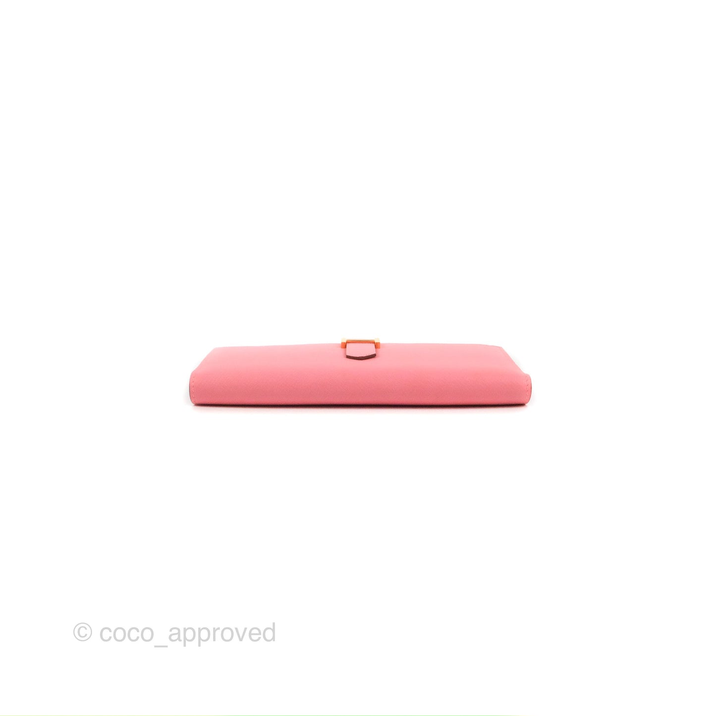 Hermès Bearn Soufflet Wallet Epsom Pink Gold Hardware
