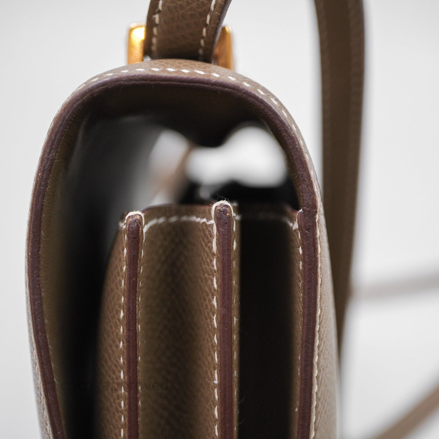 Hermès Constance Mini 18cm Etoupe Epsom Gold Hardware