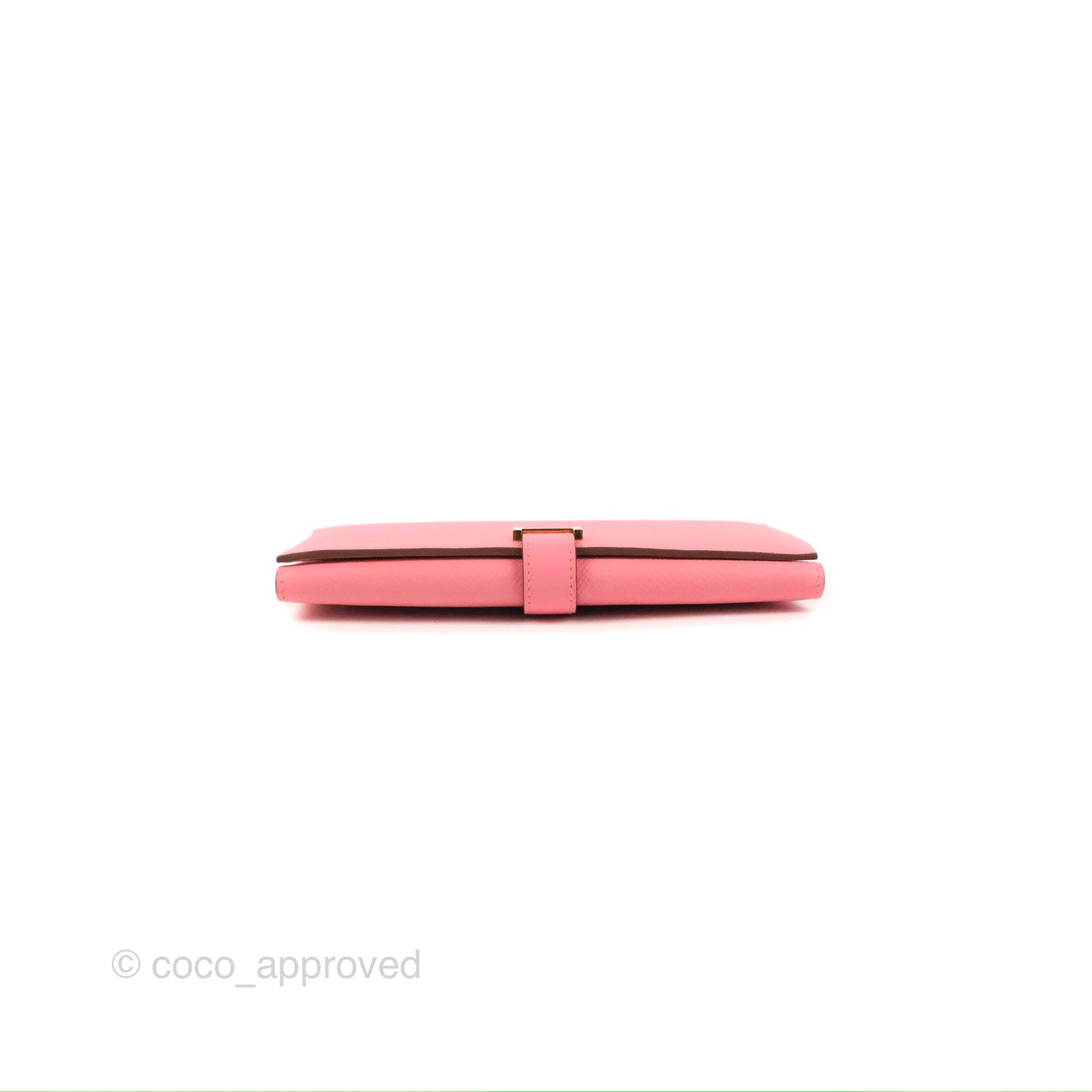 Hermès Bearn Soufflet Wallet Epsom Pink Gold Hardware