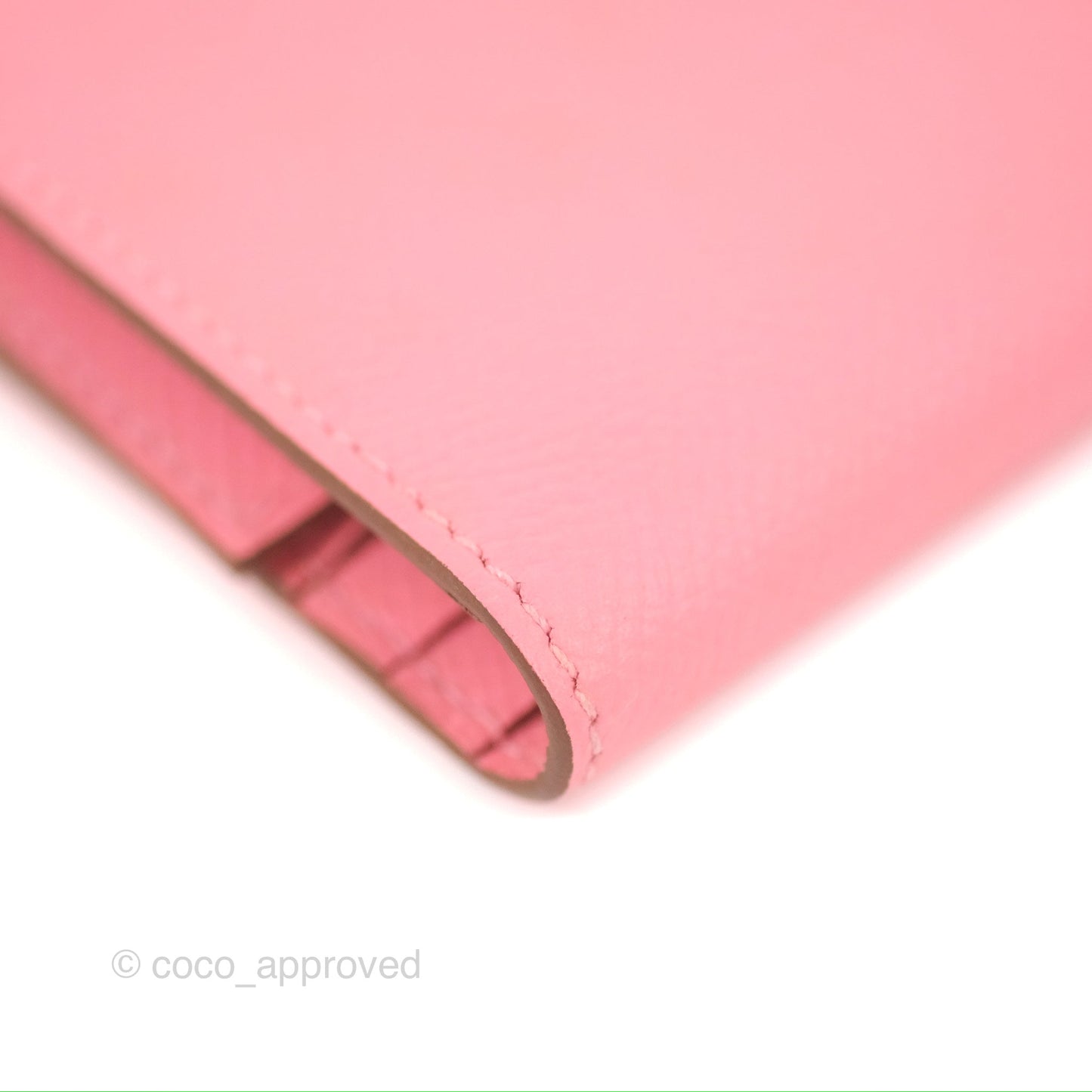 Hermès Bearn Soufflet Wallet Epsom Pink Gold Hardware