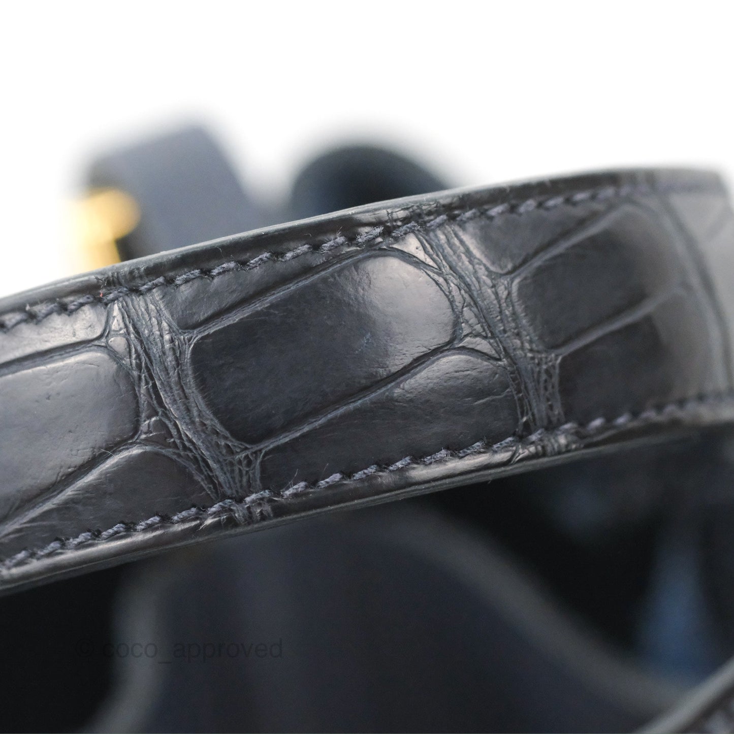 Hermès Picotin Lock 18  Touch Croc Handle Bleu Nuit 2Z Clemence Gold Hardware