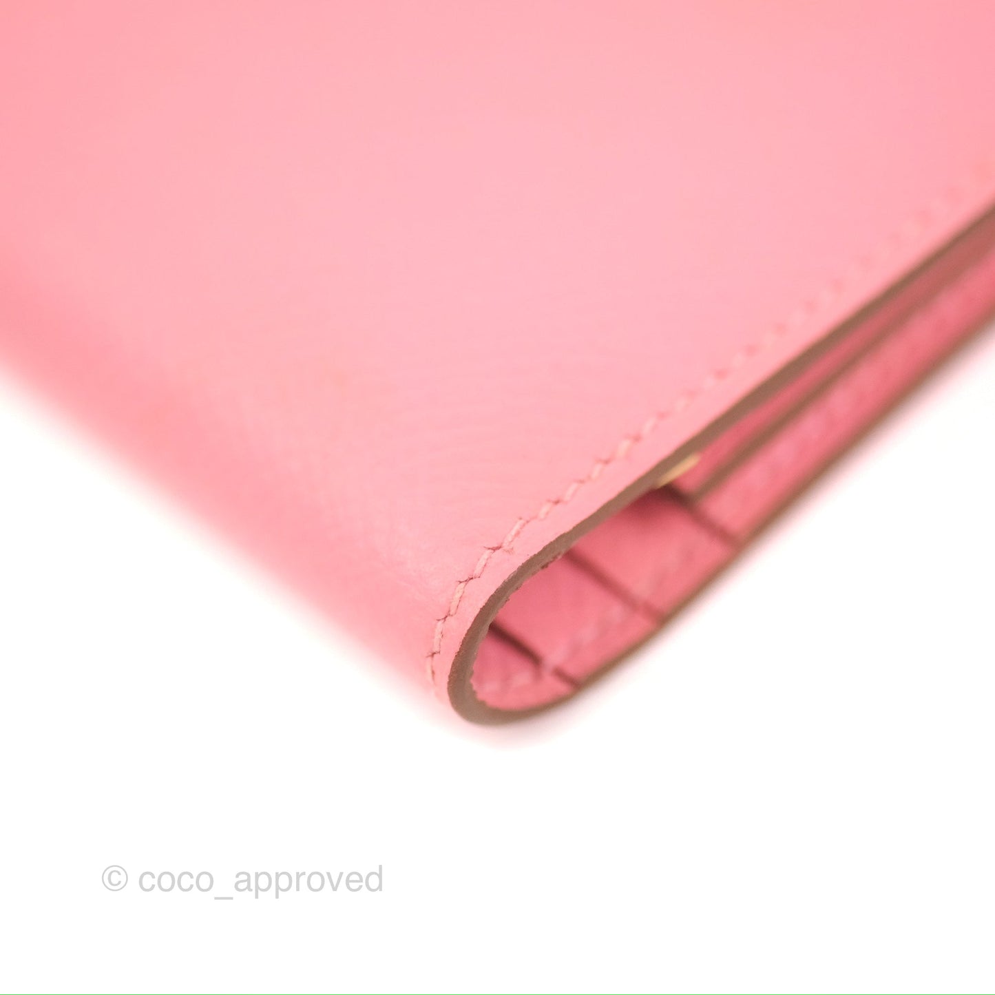 Hermès Bearn Soufflet Wallet Epsom Pink Gold Hardware