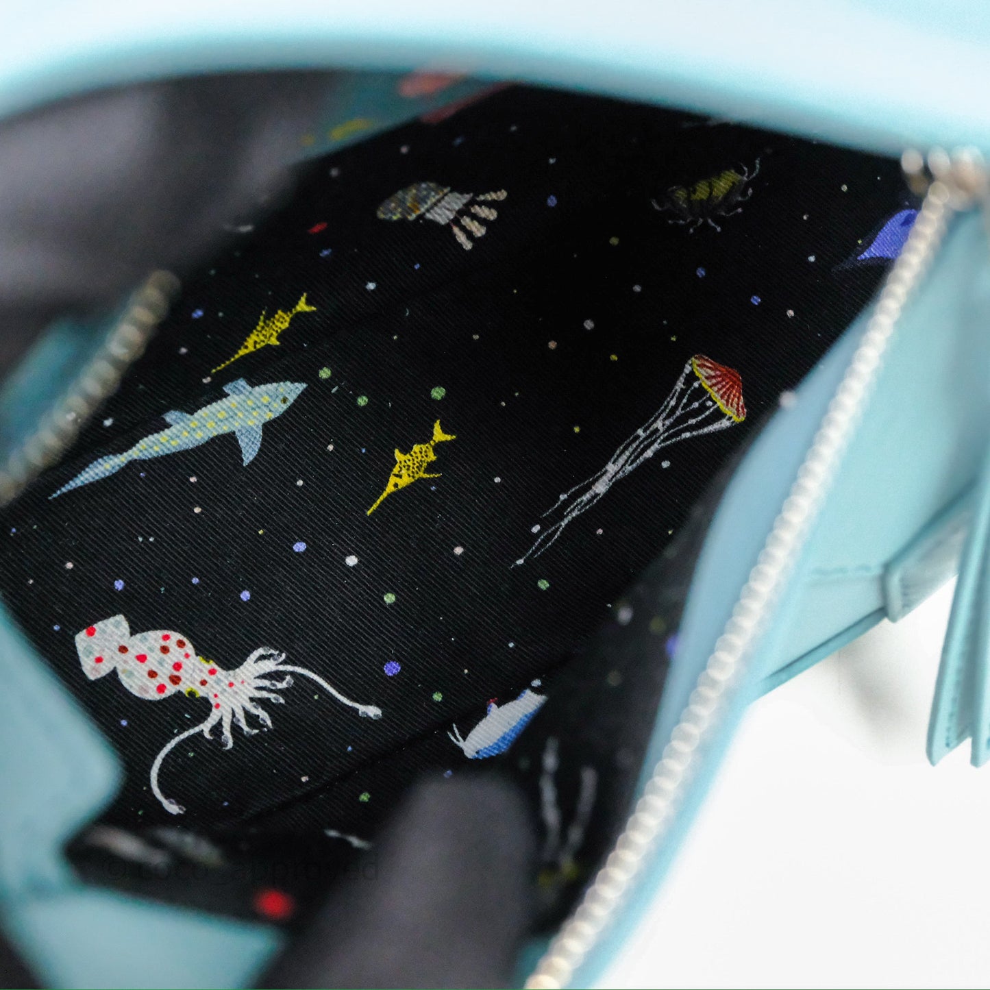 Loewe Mini Squid Suna Puzzle Bag Blue Silver Hardware