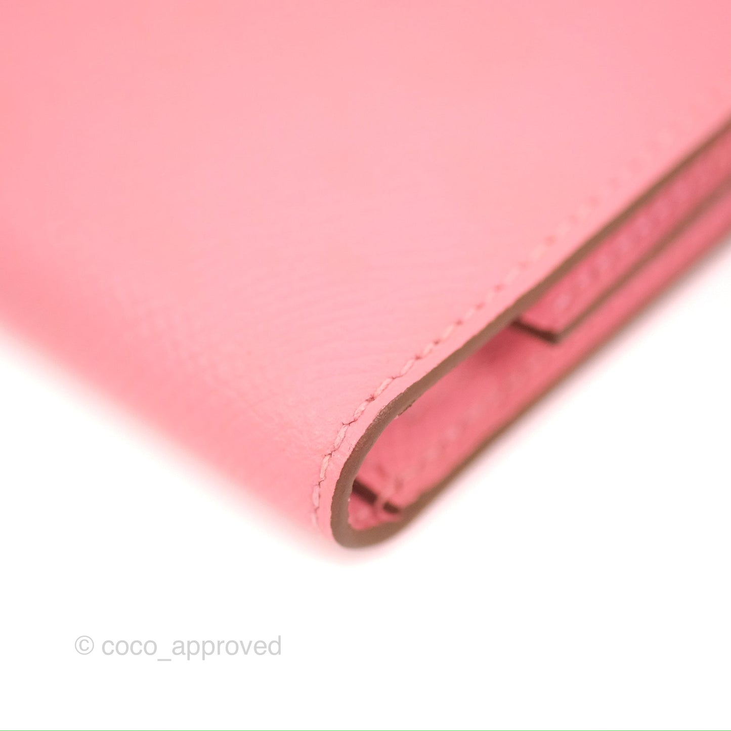 Hermès Bearn Soufflet Wallet Epsom Pink Gold Hardware