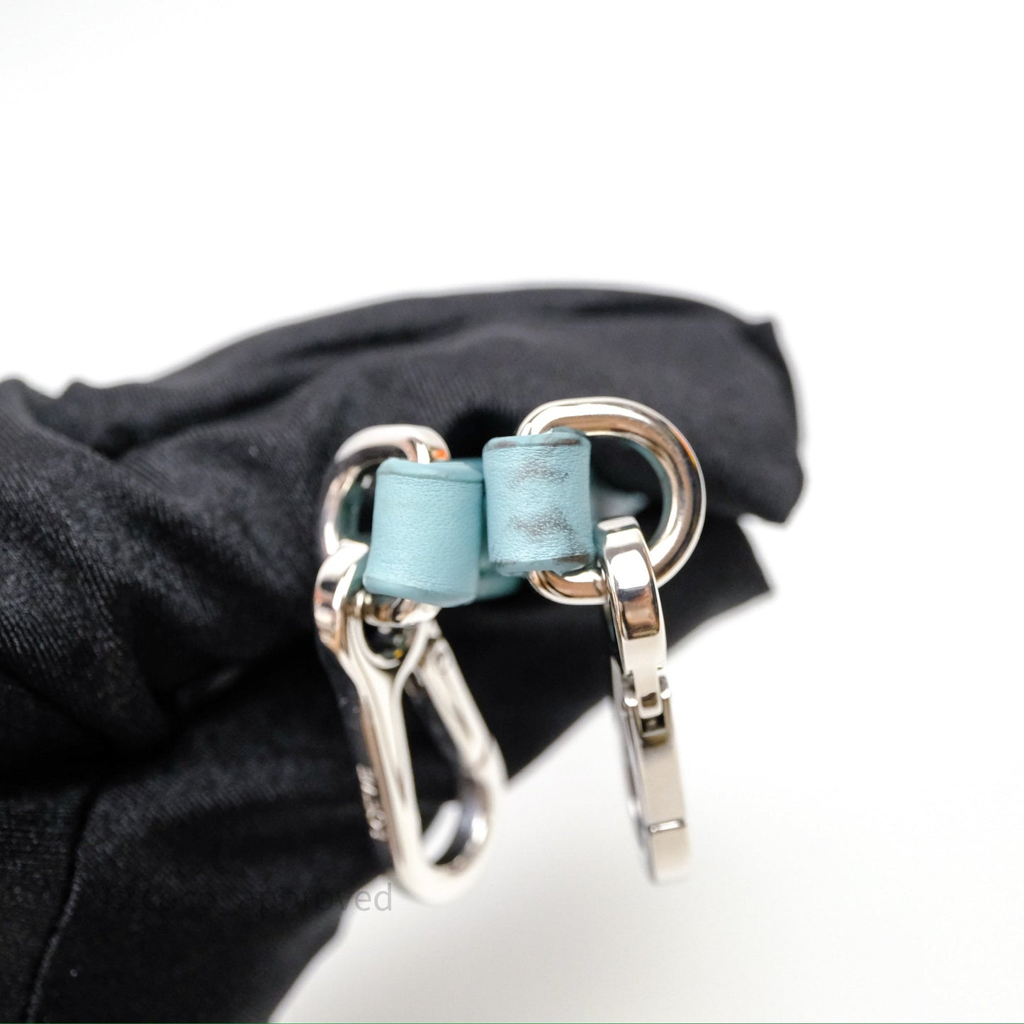 Loewe Mini Squid Suna Puzzle Bag Blue Silver Hardware