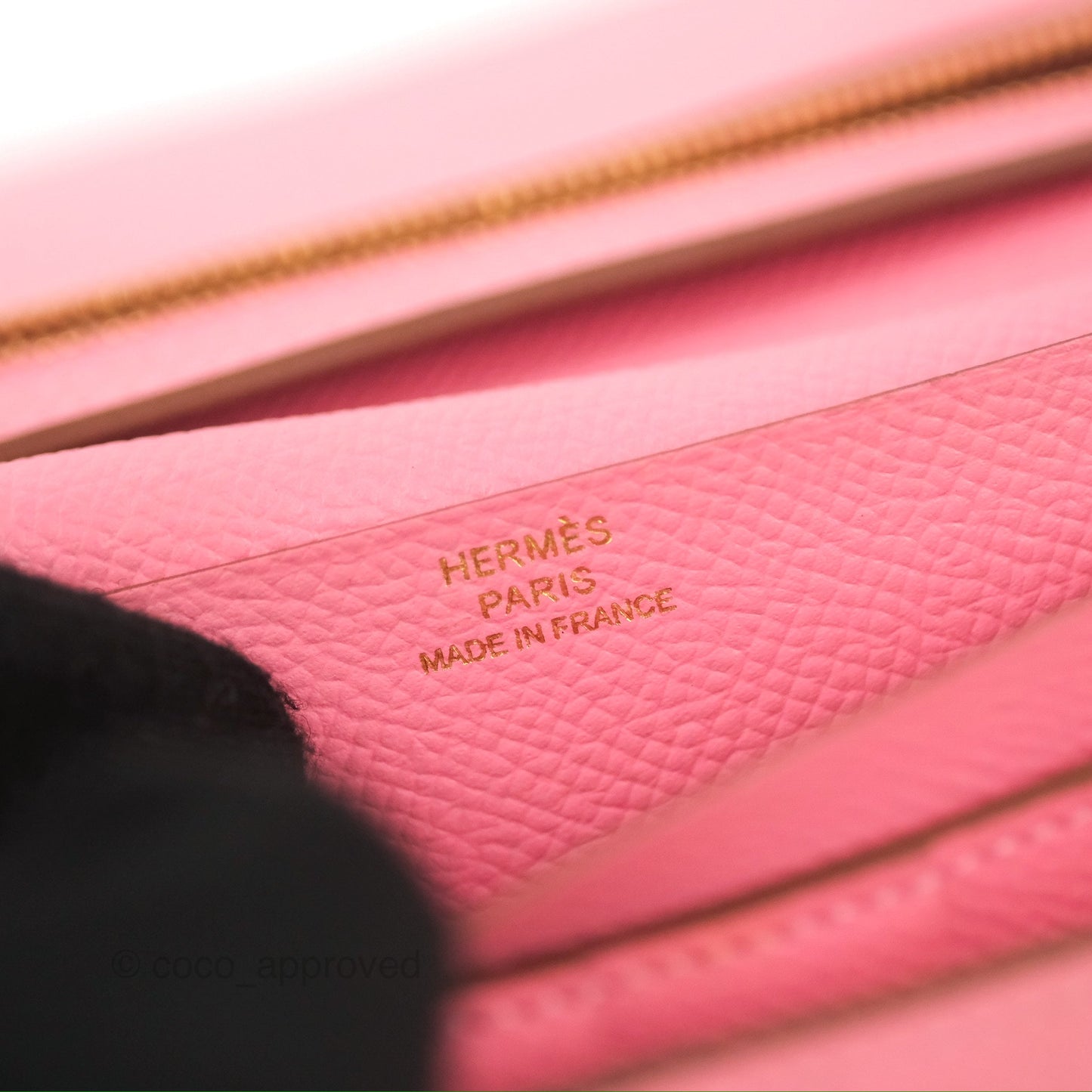 Hermès Bearn Soufflet Wallet Epsom Pink Gold Hardware