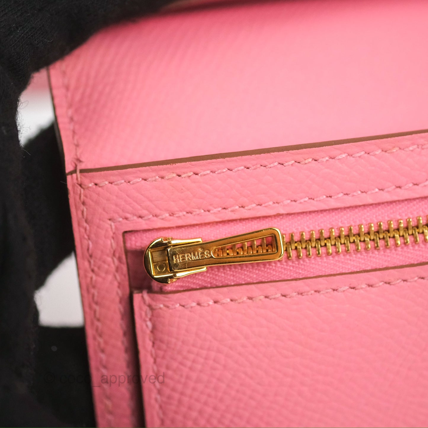 Hermès Bearn Soufflet Wallet Epsom Pink Gold Hardware