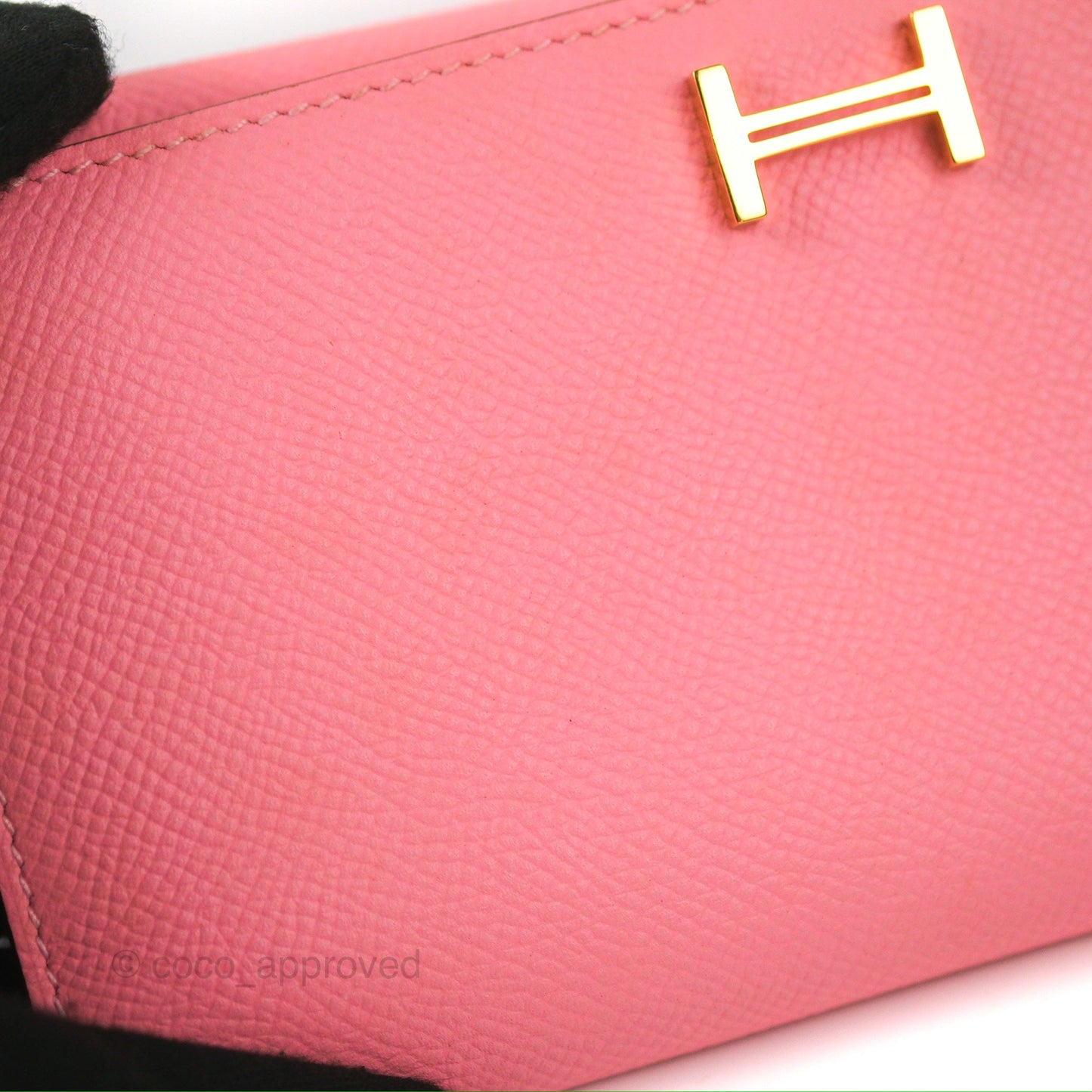 Hermès Bearn Soufflet Wallet Epsom Pink Gold Hardware