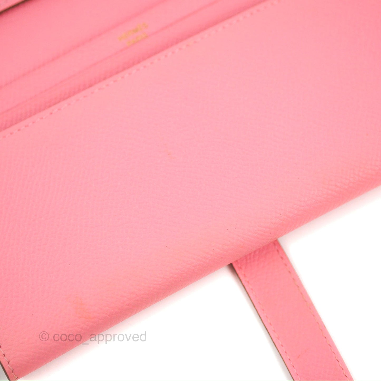 Hermès Bearn Soufflet Wallet Epsom Pink Gold Hardware