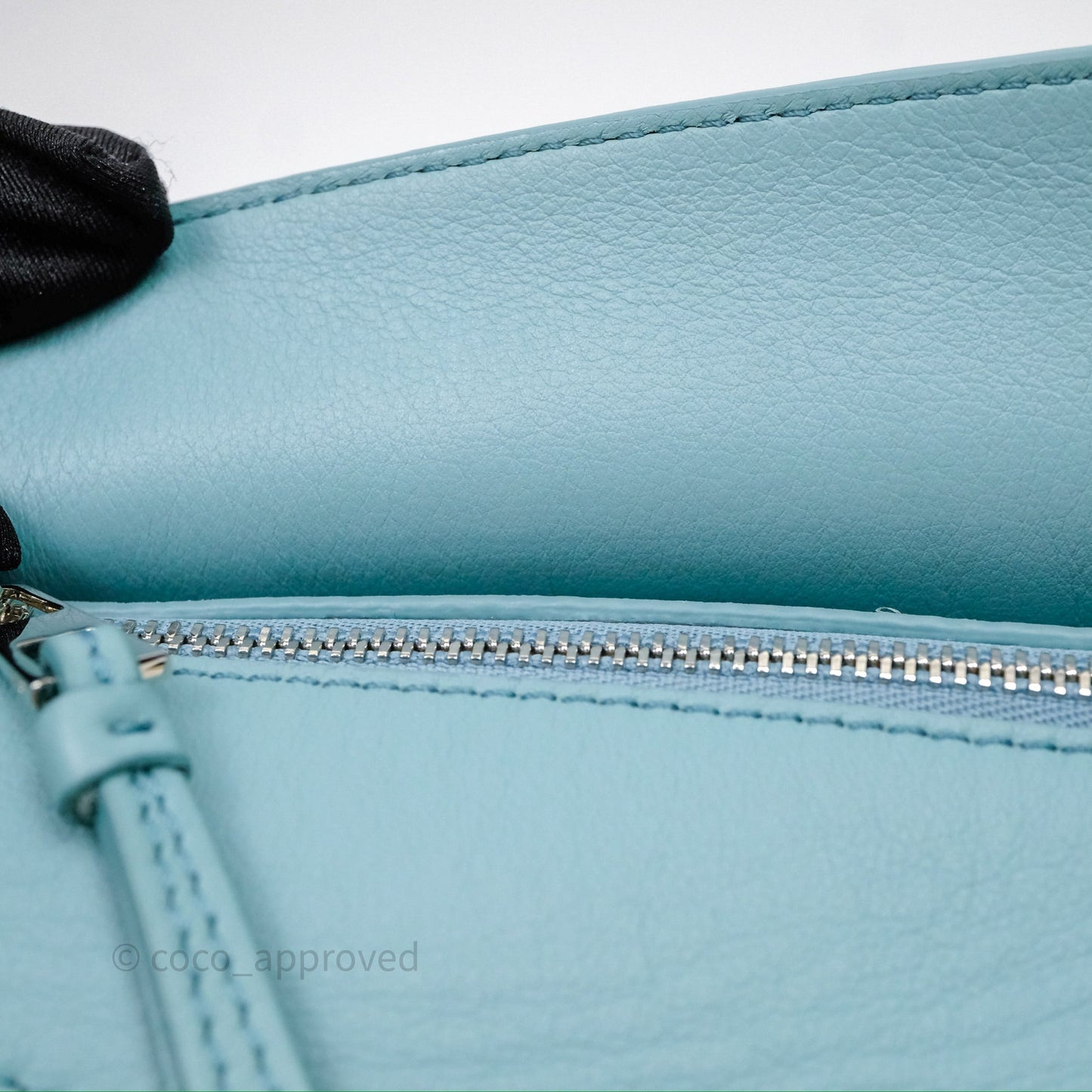 Loewe Mini Squid Suna Puzzle Bag Blue Silver Hardware