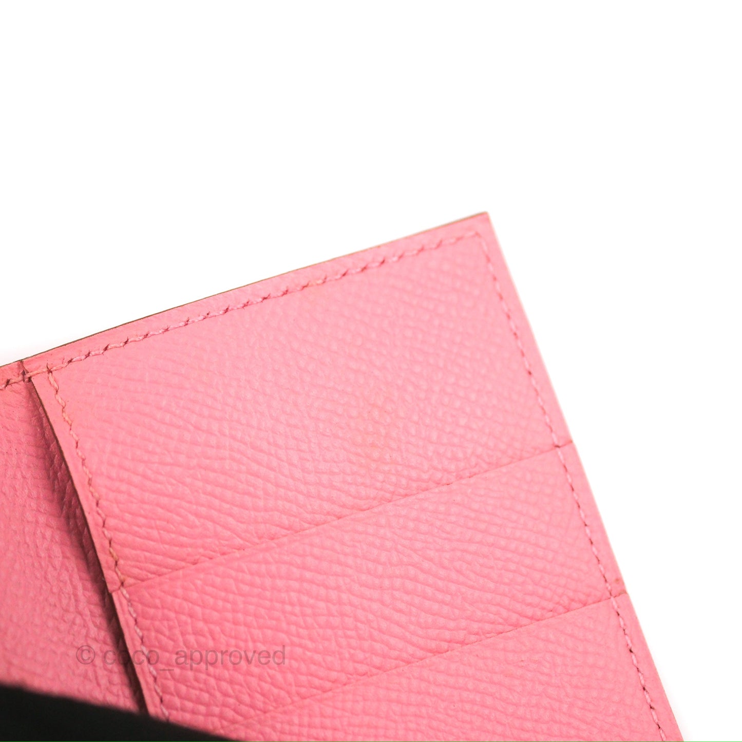 Hermès Bearn Soufflet Wallet Epsom Pink Gold Hardware