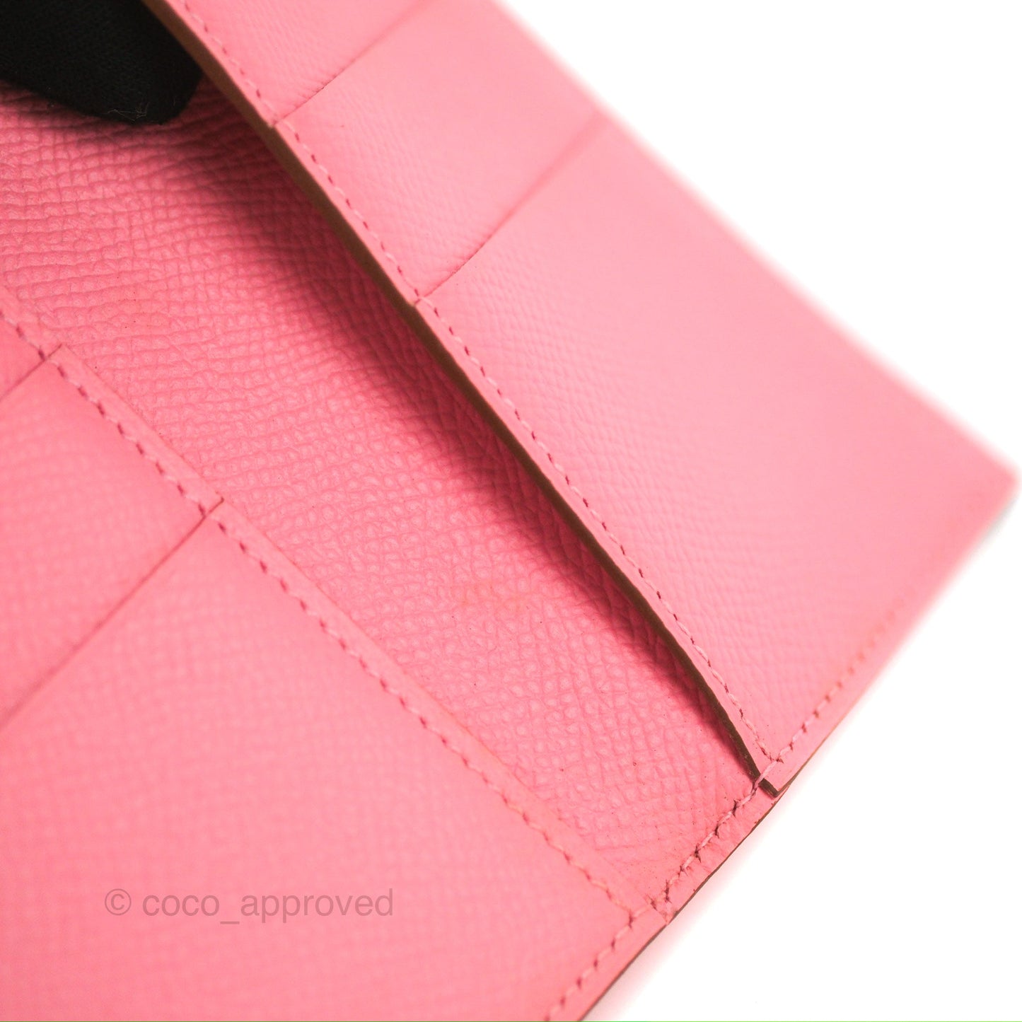 Hermès Bearn Soufflet Wallet Epsom Pink Gold Hardware
