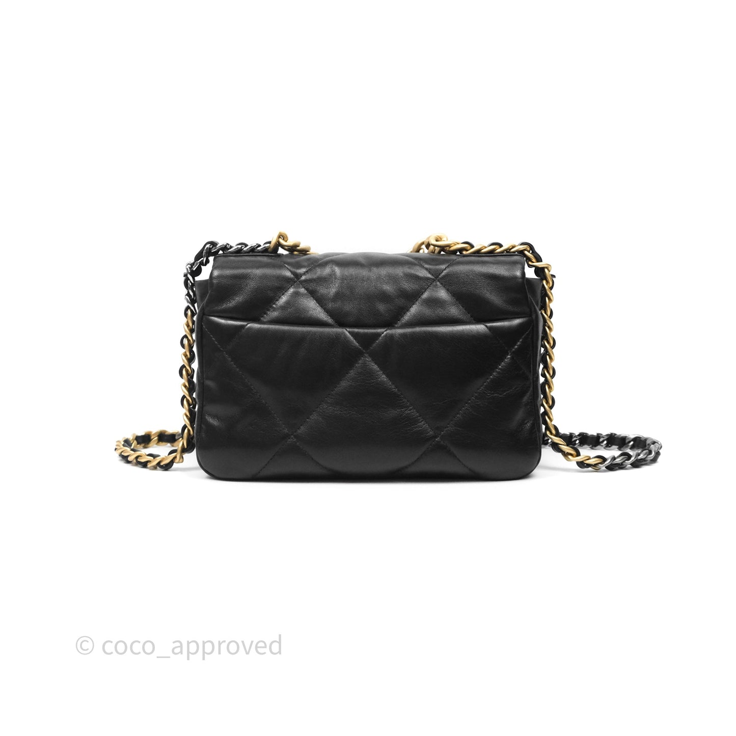 Chanel 19 Small Black Goatskin Mixed Hardware