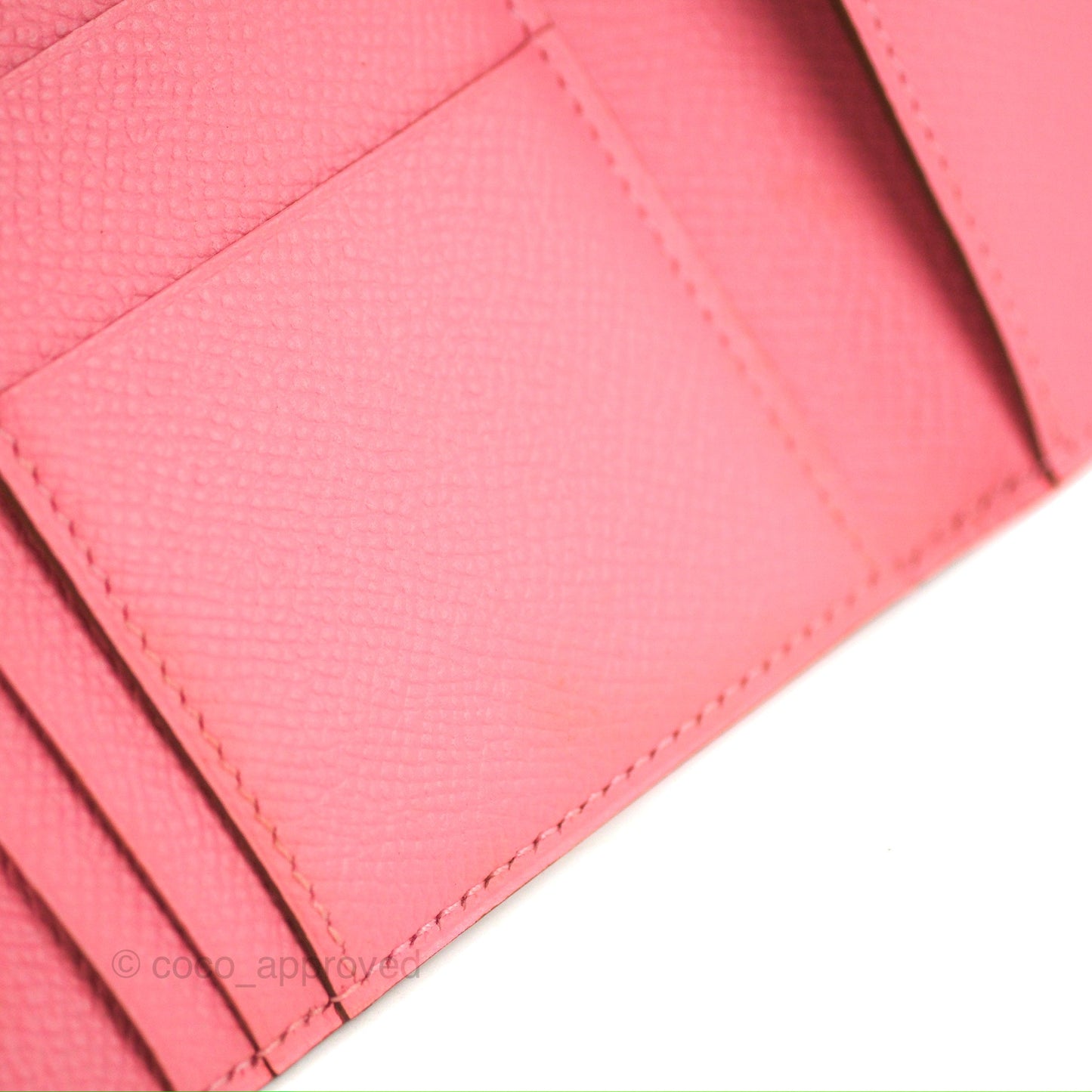 Hermès Bearn Soufflet Wallet Epsom Pink Gold Hardware