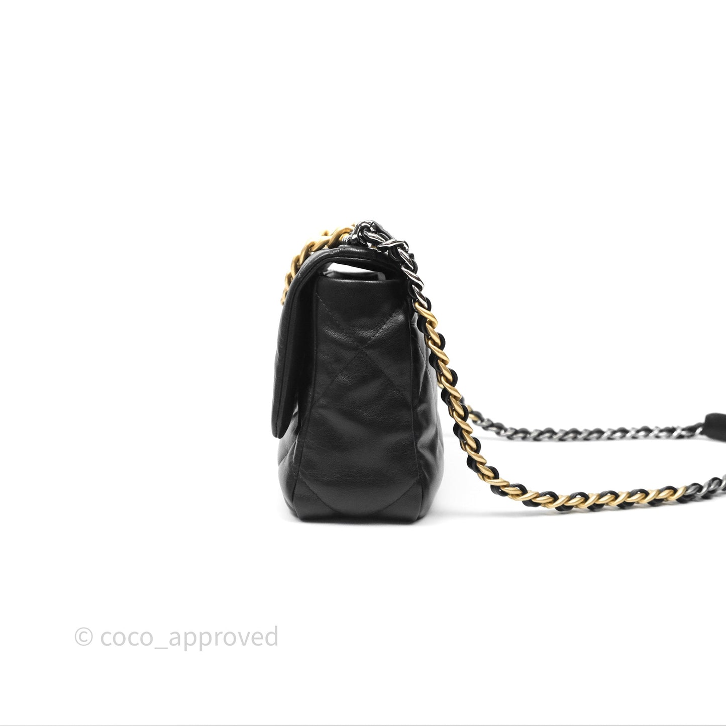 Chanel 19 Small Black Goatskin Mixed Hardware