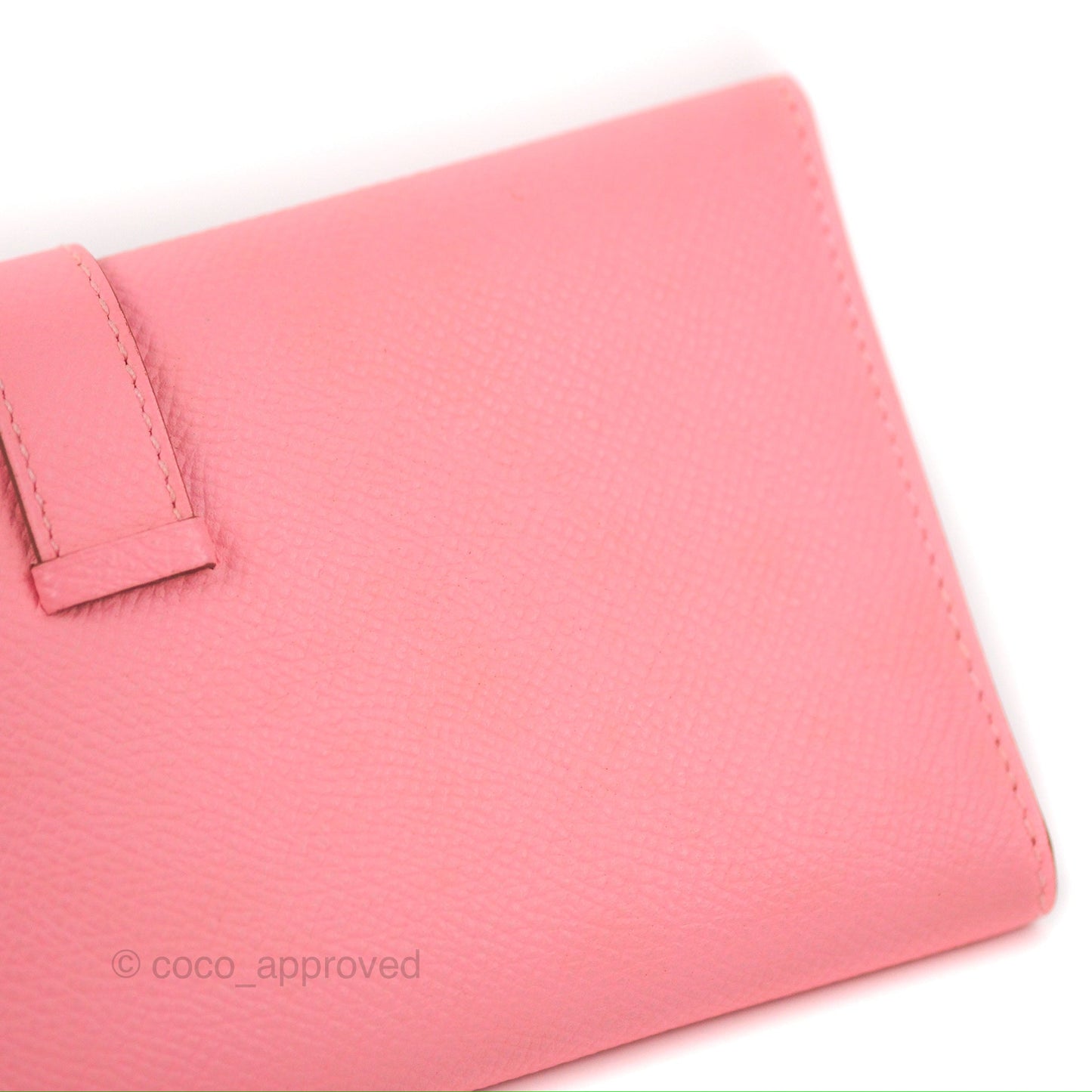 Hermès Bearn Soufflet Wallet Epsom Pink Gold Hardware