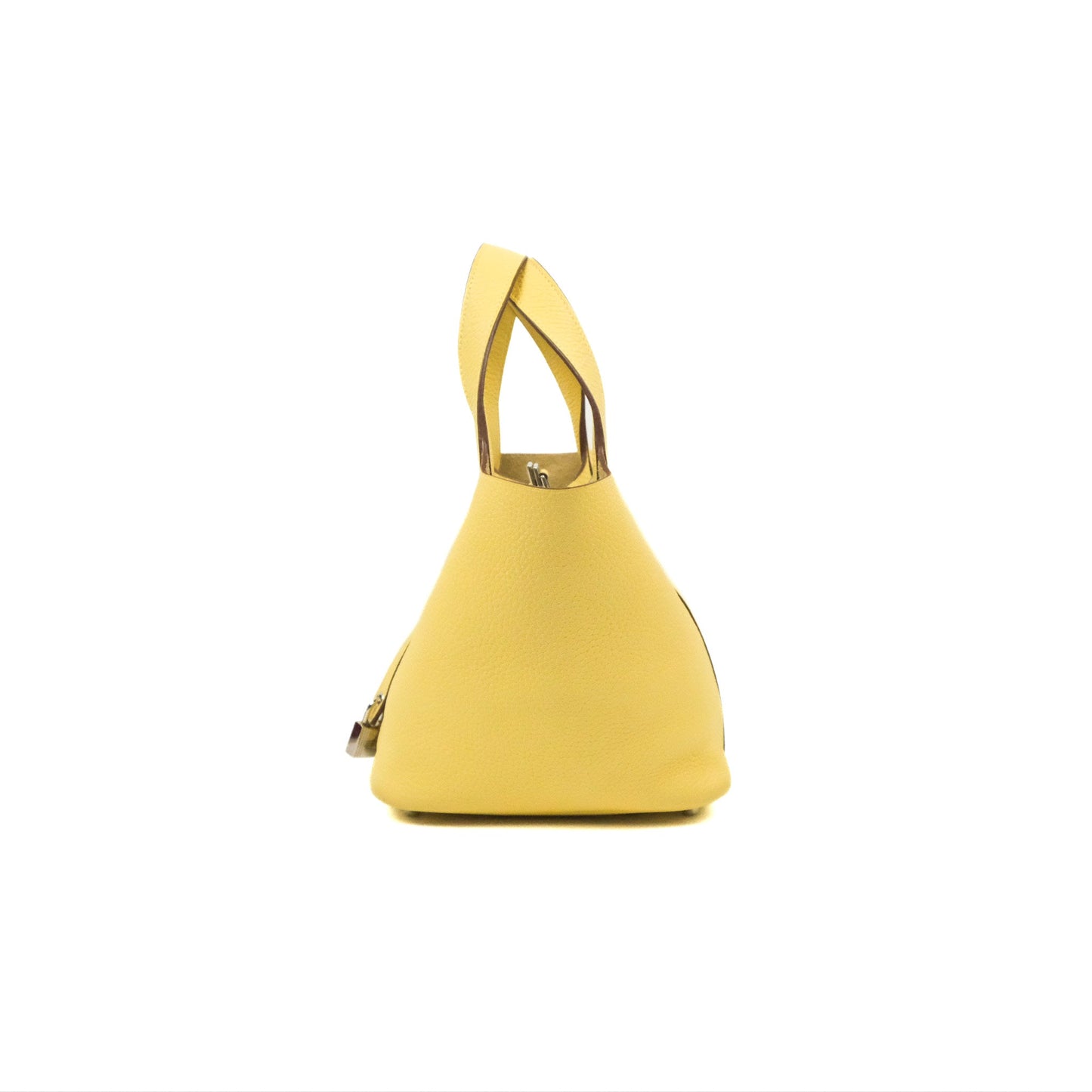 Hermès Picotin Lock 18 Jaune Poussin Taurillon Clemence Palladium Hardware