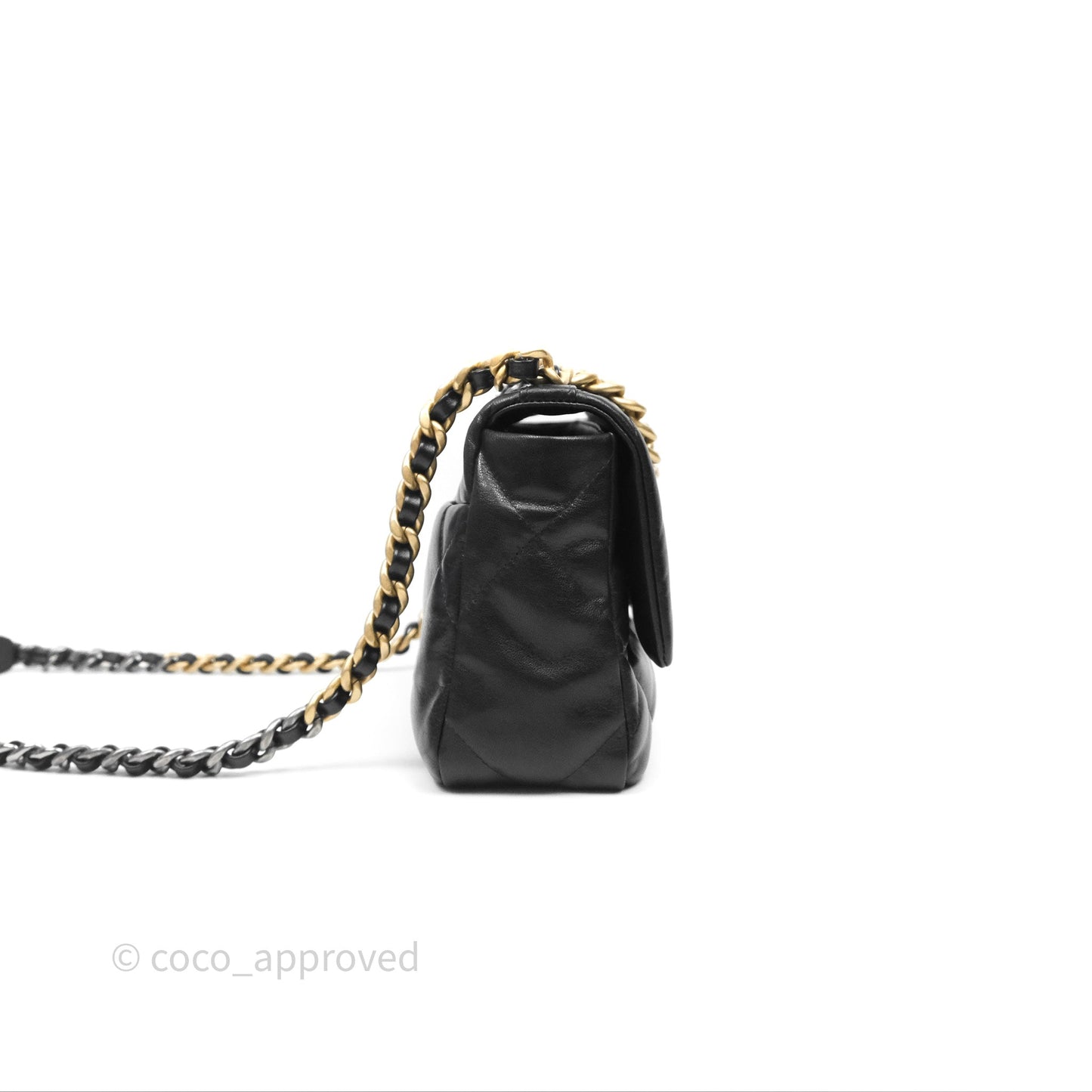 Chanel 19 Small Black Goatskin Mixed Hardware