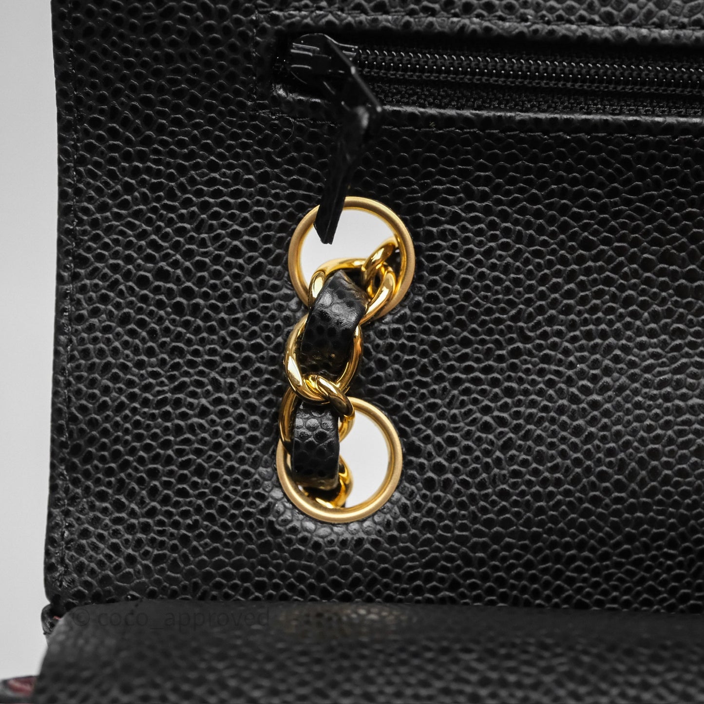 Chanel Classic M/L Medium Flap Quilted Black Caviar Gold Hardware