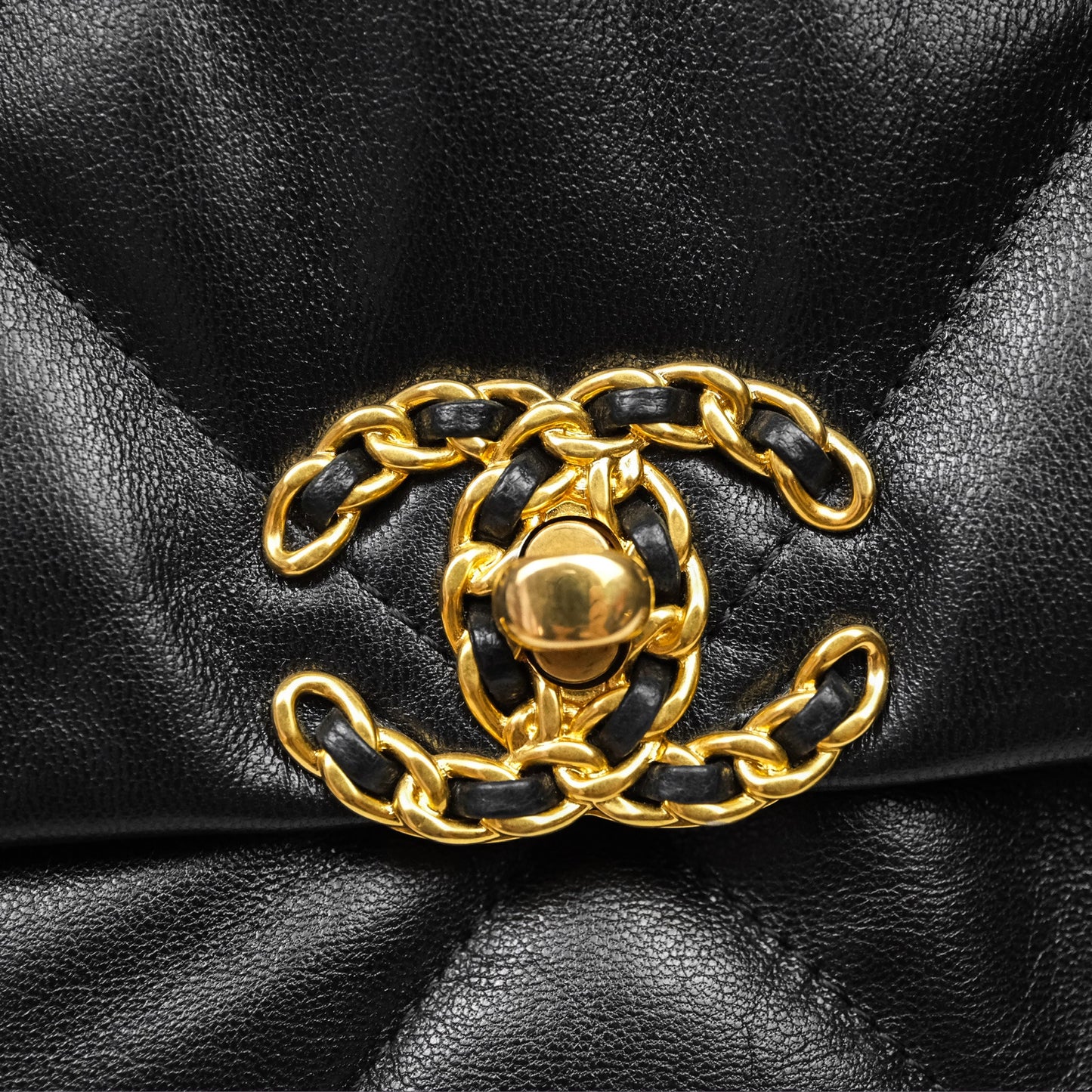 Chanel 19 Small Black Goatskin Mixed Hardware