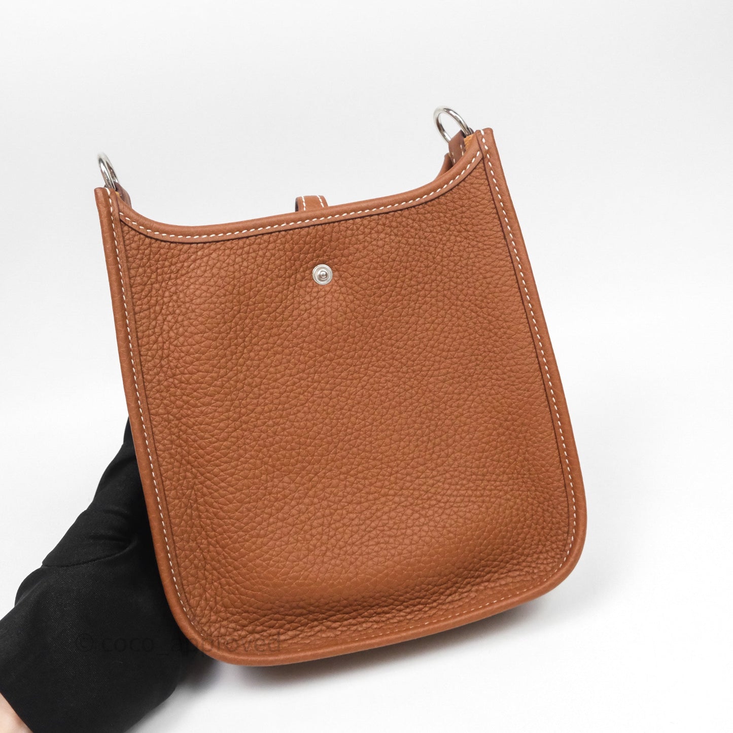 Hermès Mini Evelyne 16 Amazone Gold/ Cornaline-Blanc Clemence Palladium Hardware