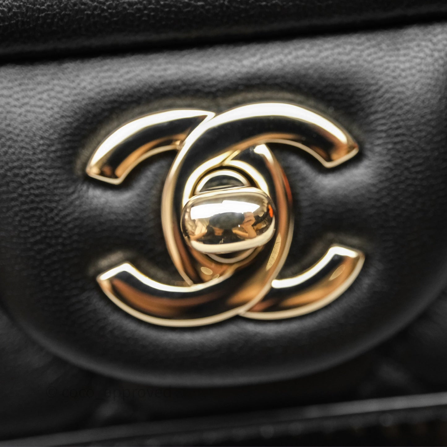 Chanel Mini Flap Bag Black Lambskin/Patent Gold Hardware