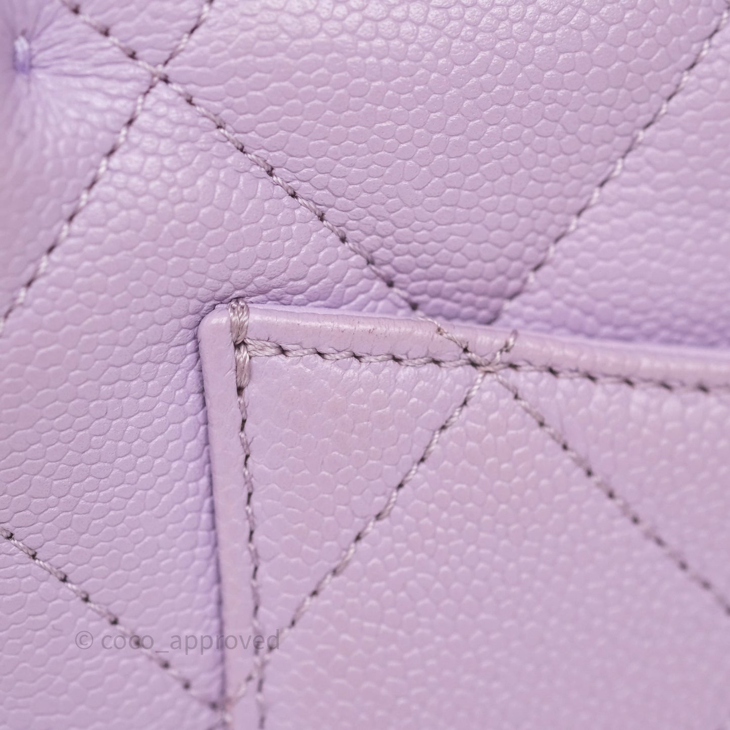 Chanel Heart Crush Mini Flap Bag Lilac Purple Caviar Aged Gold Hardware