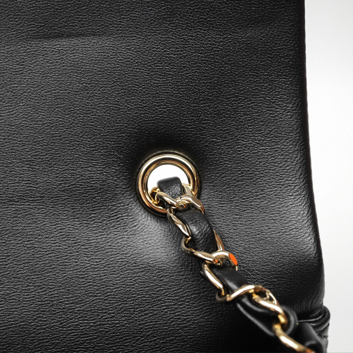 Chanel Mini Flap Bag Black Lambskin/Patent Gold Hardware