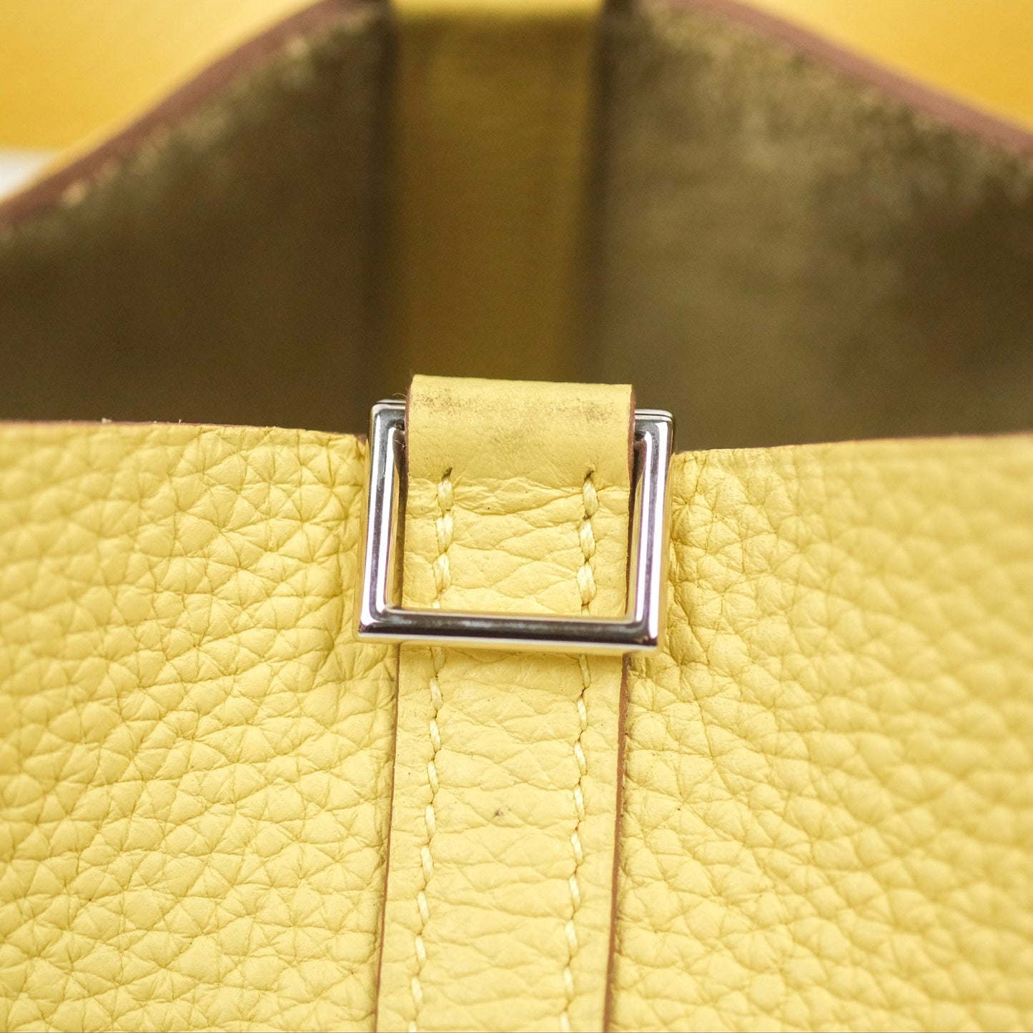 Hermès Picotin Lock 18 Jaune Poussin Taurillon Clemence Palladium Hardware