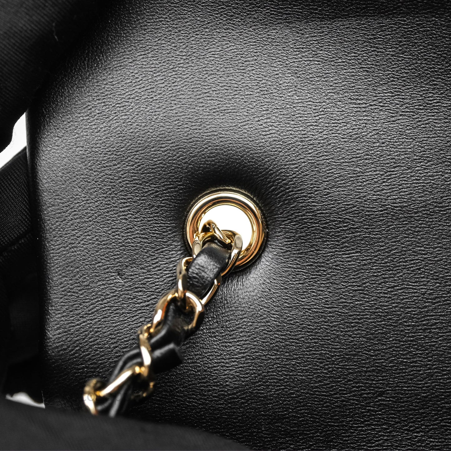 Chanel Mini Flap Bag Black Lambskin/Patent Gold Hardware