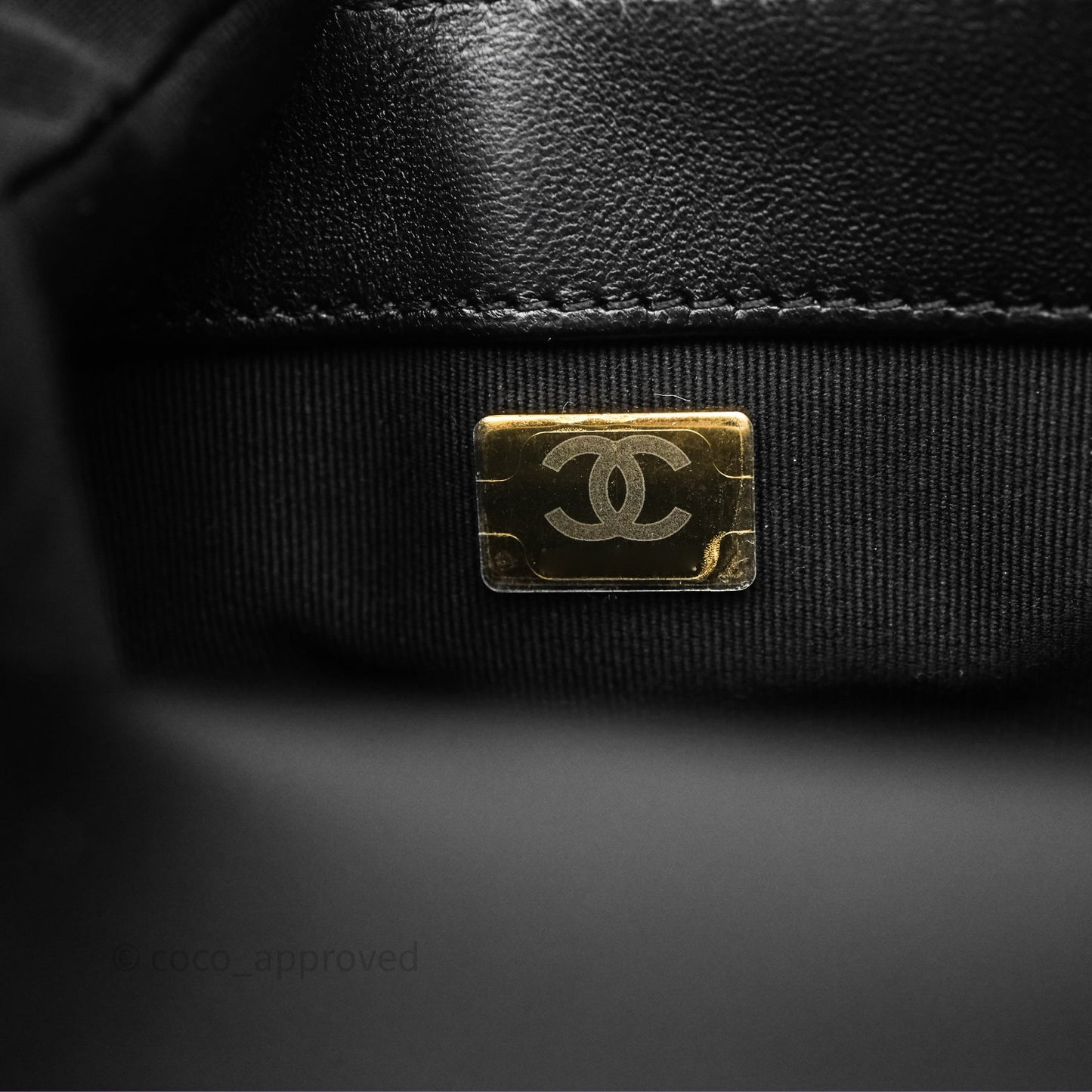 Chanel Mini Flap Bag Black Lambskin/Patent Gold Hardware