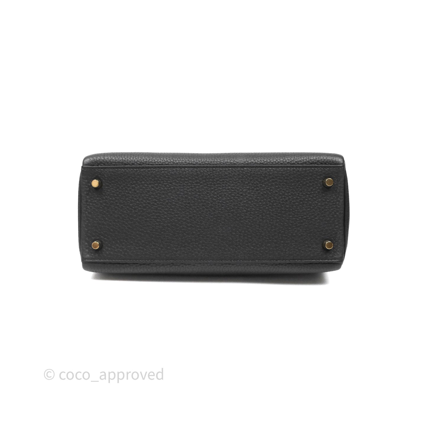 Hermès Retourne Kelly 28 Black Noir 89 Togo Gold Hardware