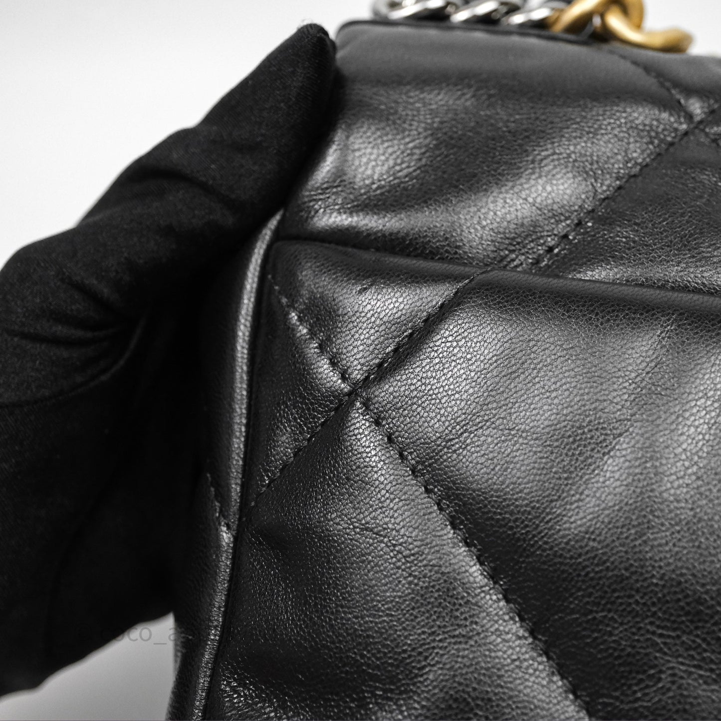 Chanel 19 Small Black Goatskin Mixed Hardware