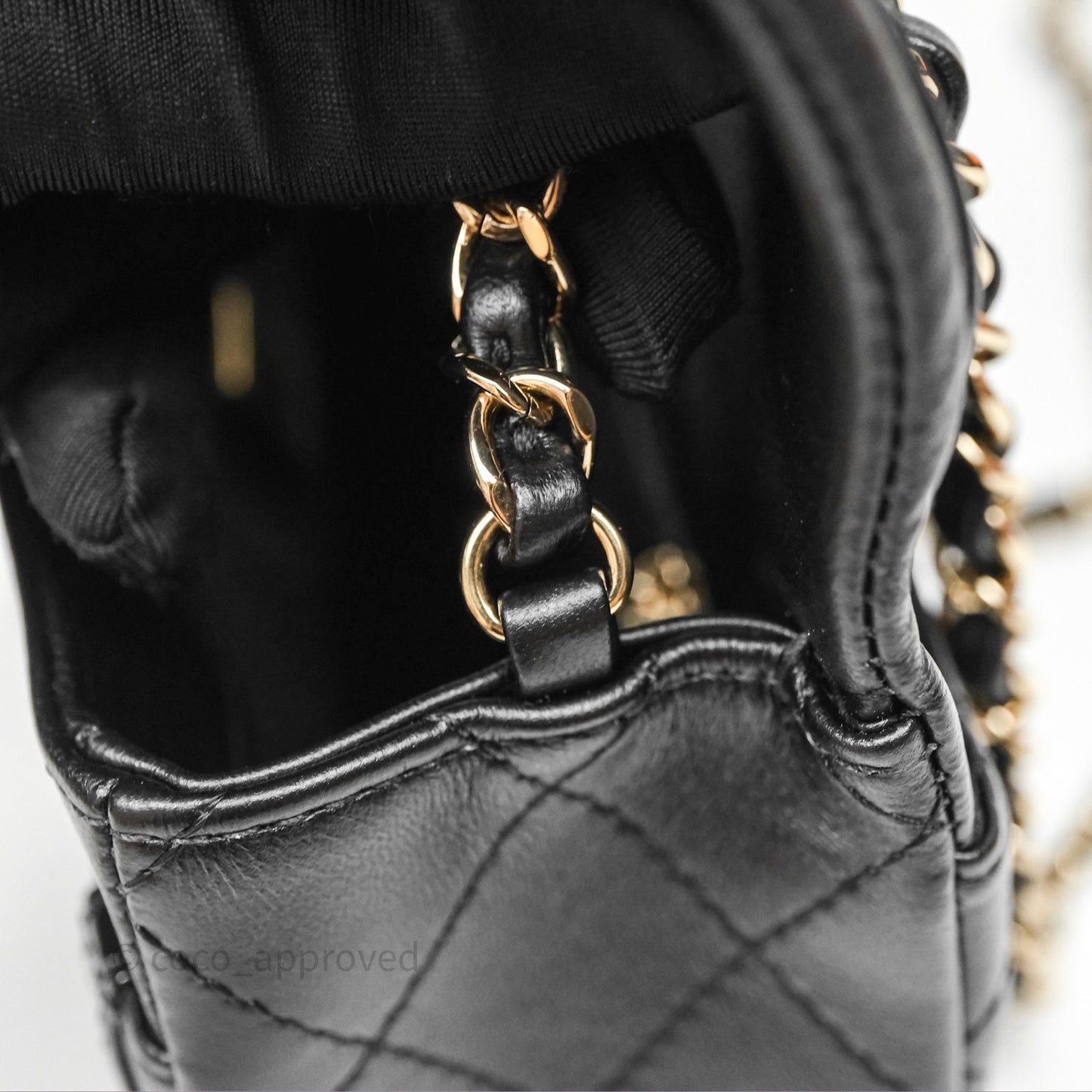 Chanel Mini Flap Bag Black Lambskin/Patent Gold Hardware
