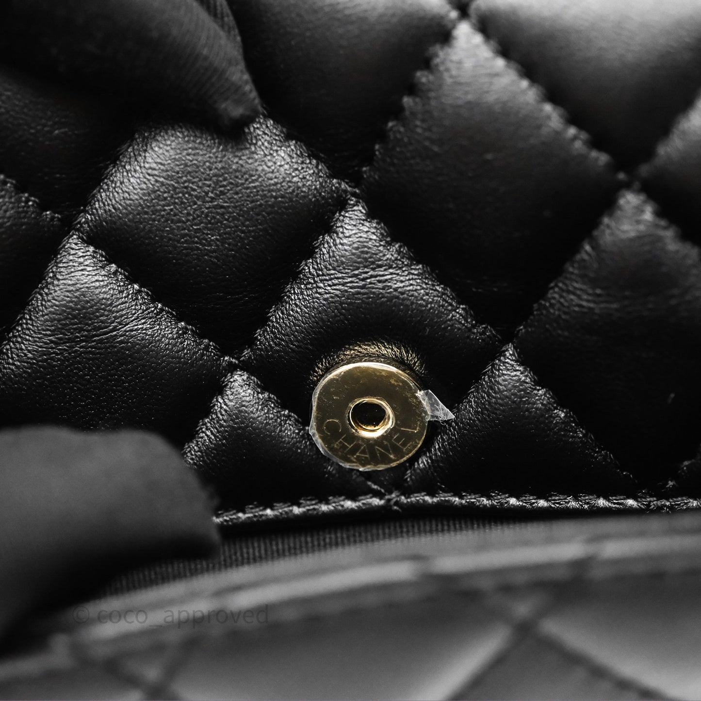 Chanel Mini Flap Bag Black Lambskin/Patent Gold Hardware