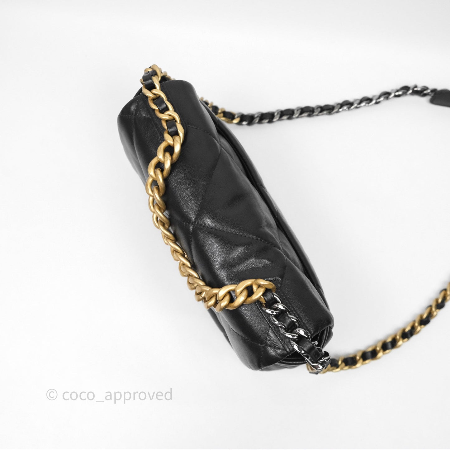 Chanel 19 Small Black Goatskin Mixed Hardware