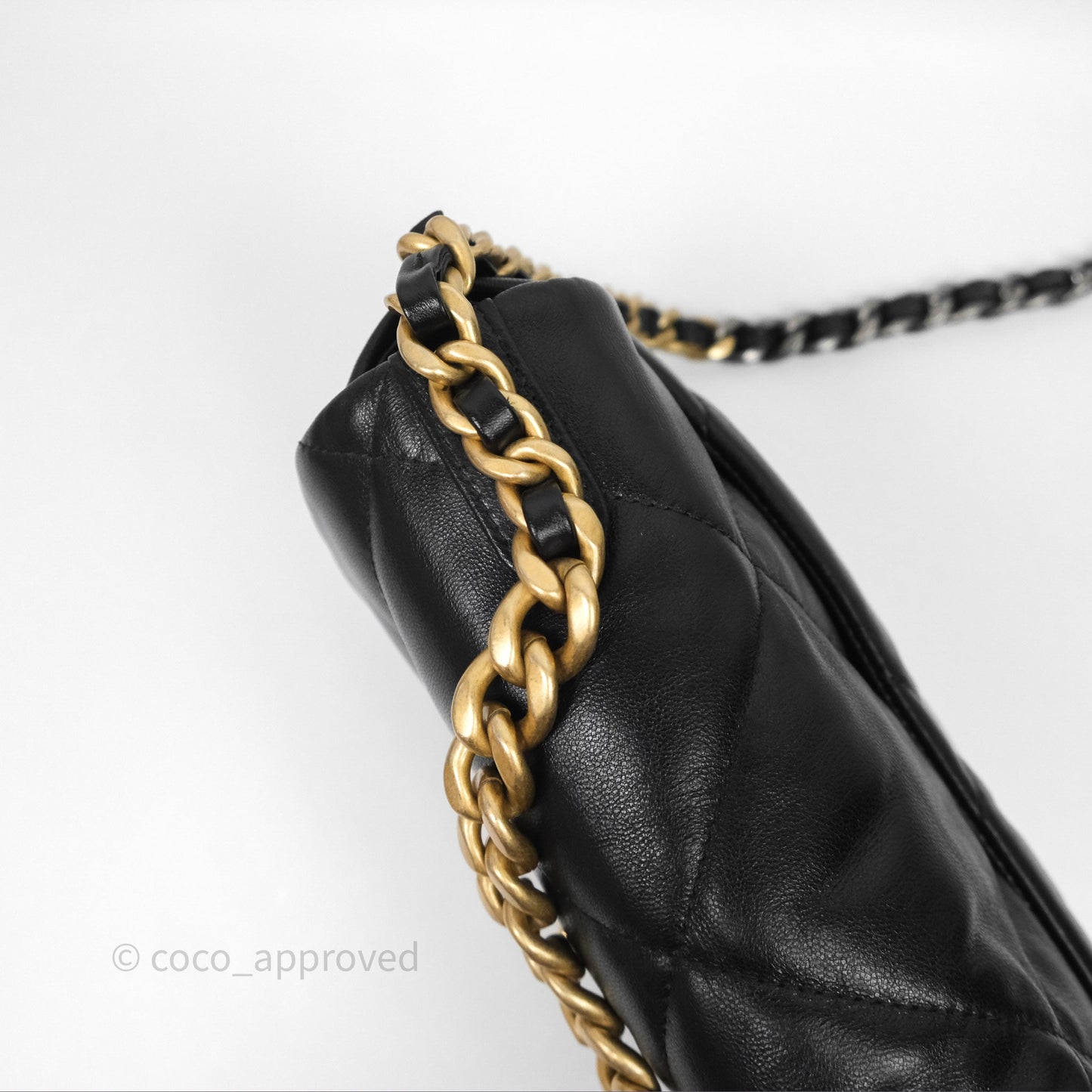 Chanel 19 Small Black Goatskin Mixed Hardware