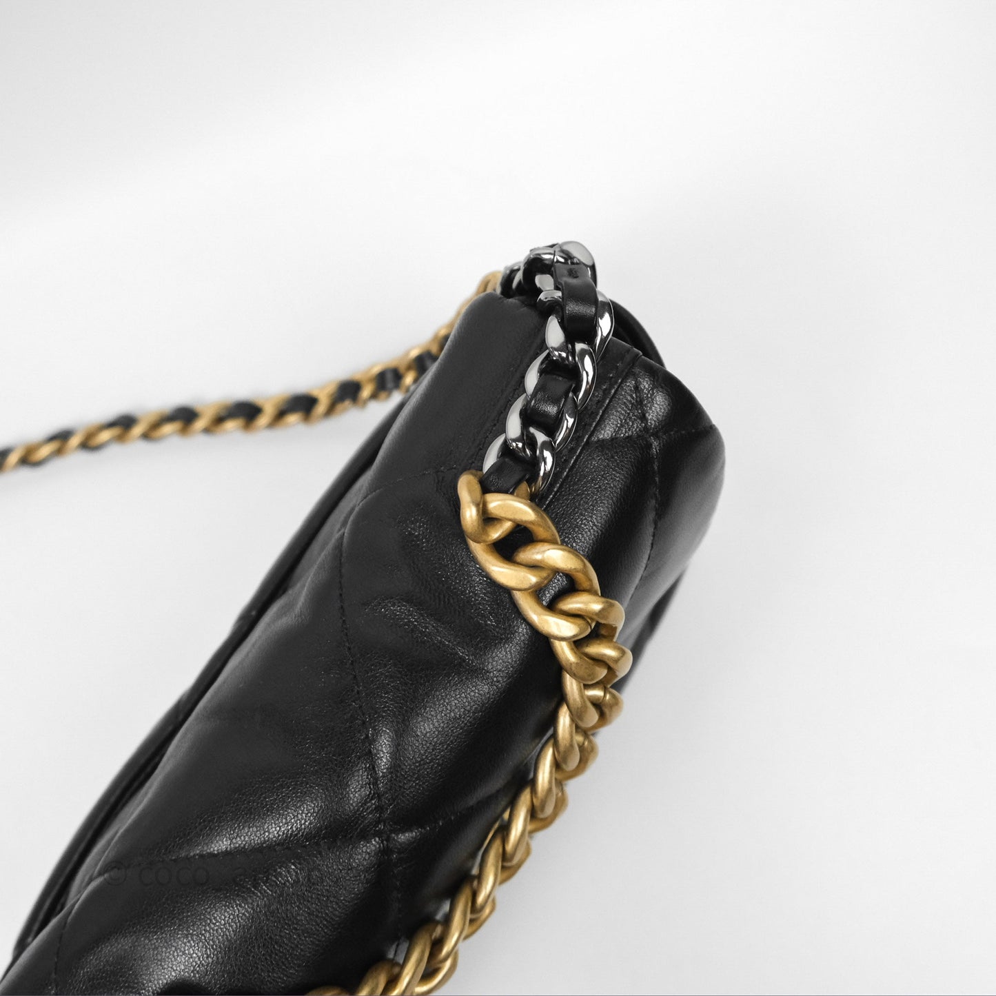 Chanel 19 Small Black Goatskin Mixed Hardware