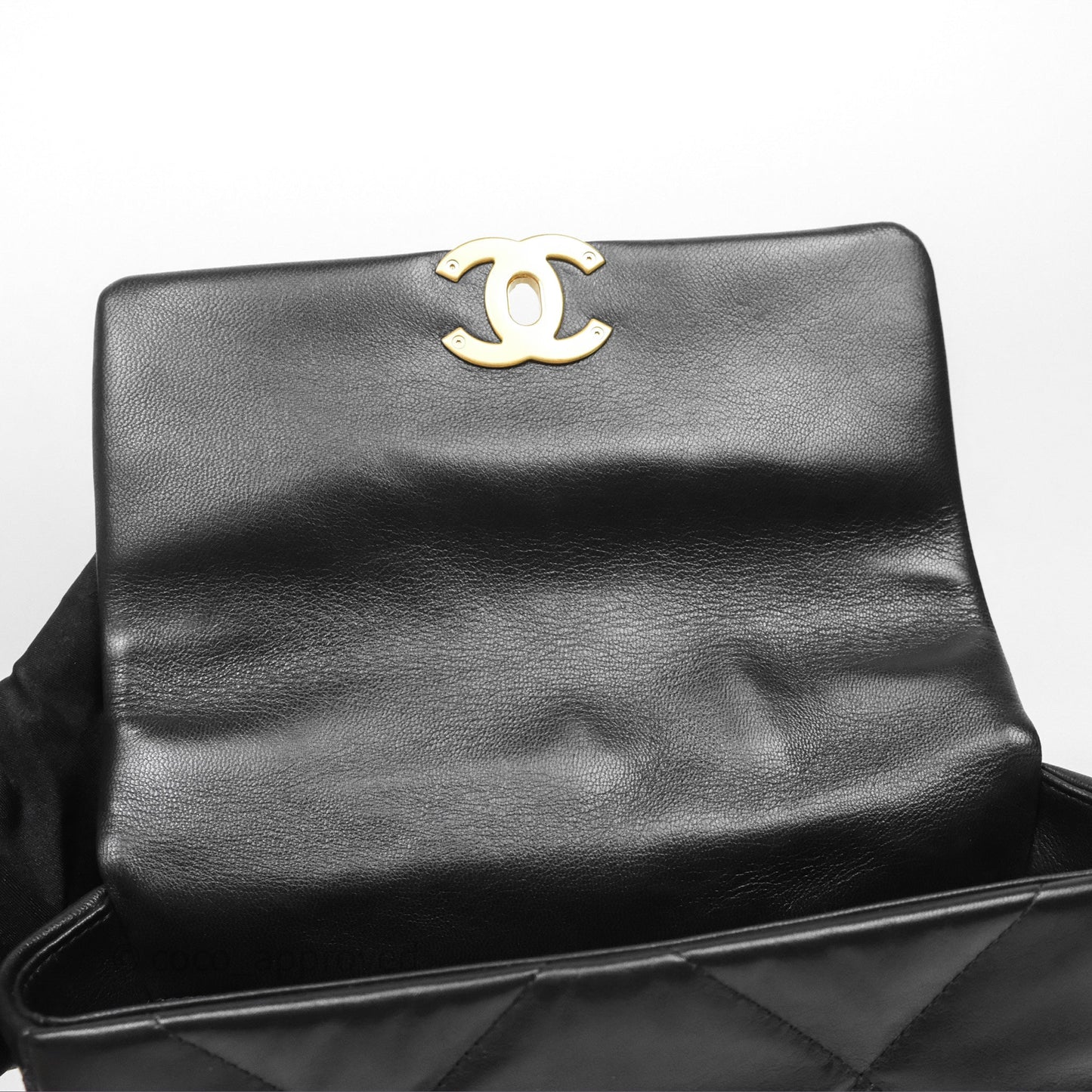Chanel 19 Small Black Goatskin Mixed Hardware