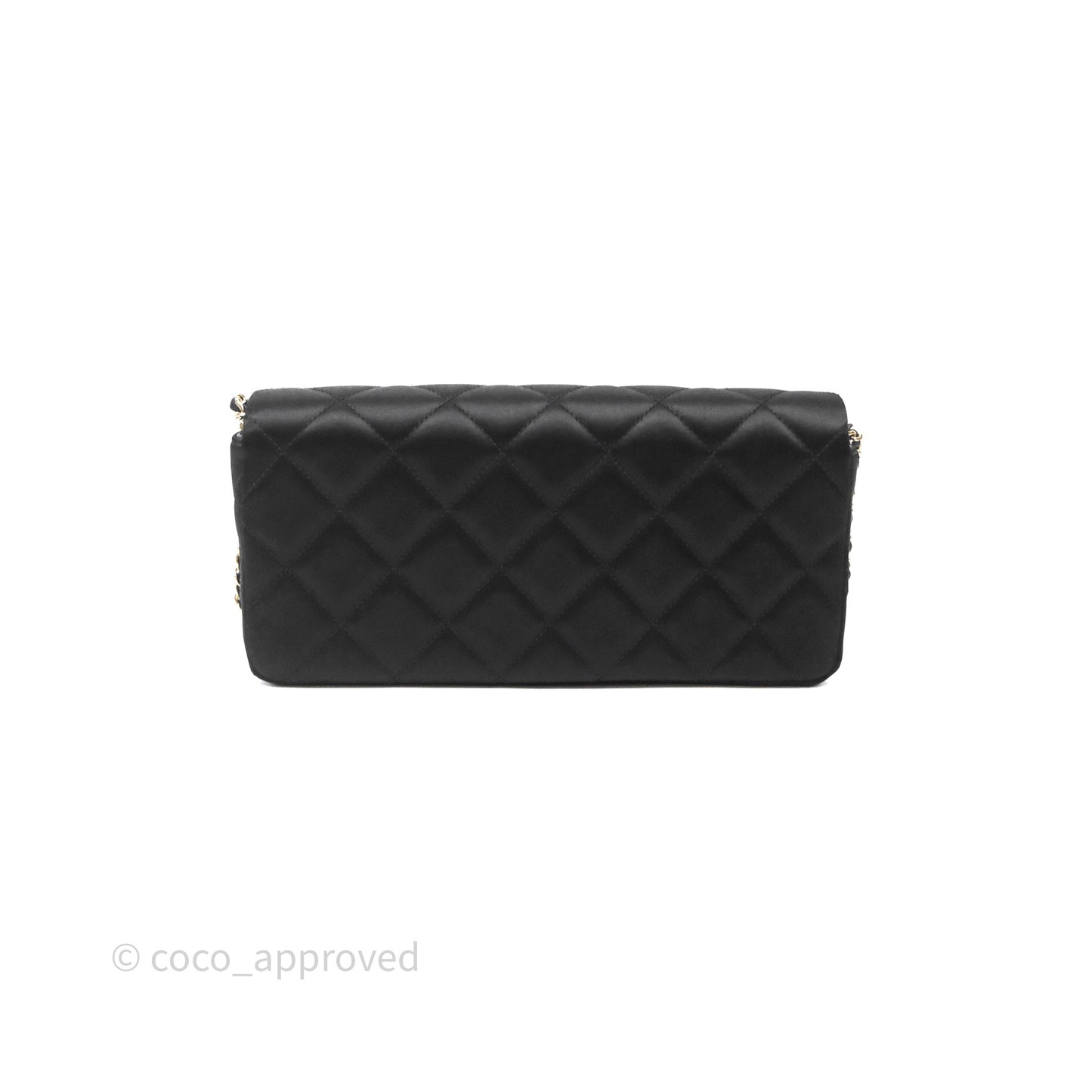 Chanel Pearl CC Clutch with Chain Black Velvet Gold Hardware