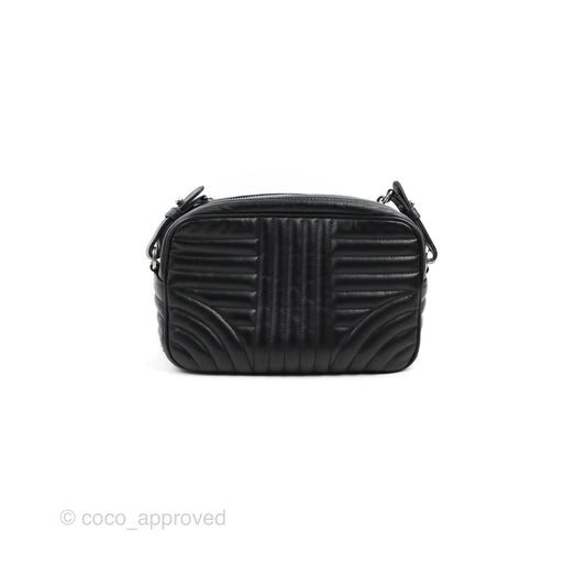 Prada Diagramme Shoulder Bag Black Calfskin
