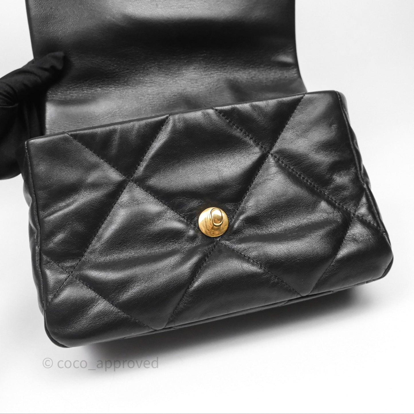 Chanel 19 Small Black Goatskin Mixed Hardware